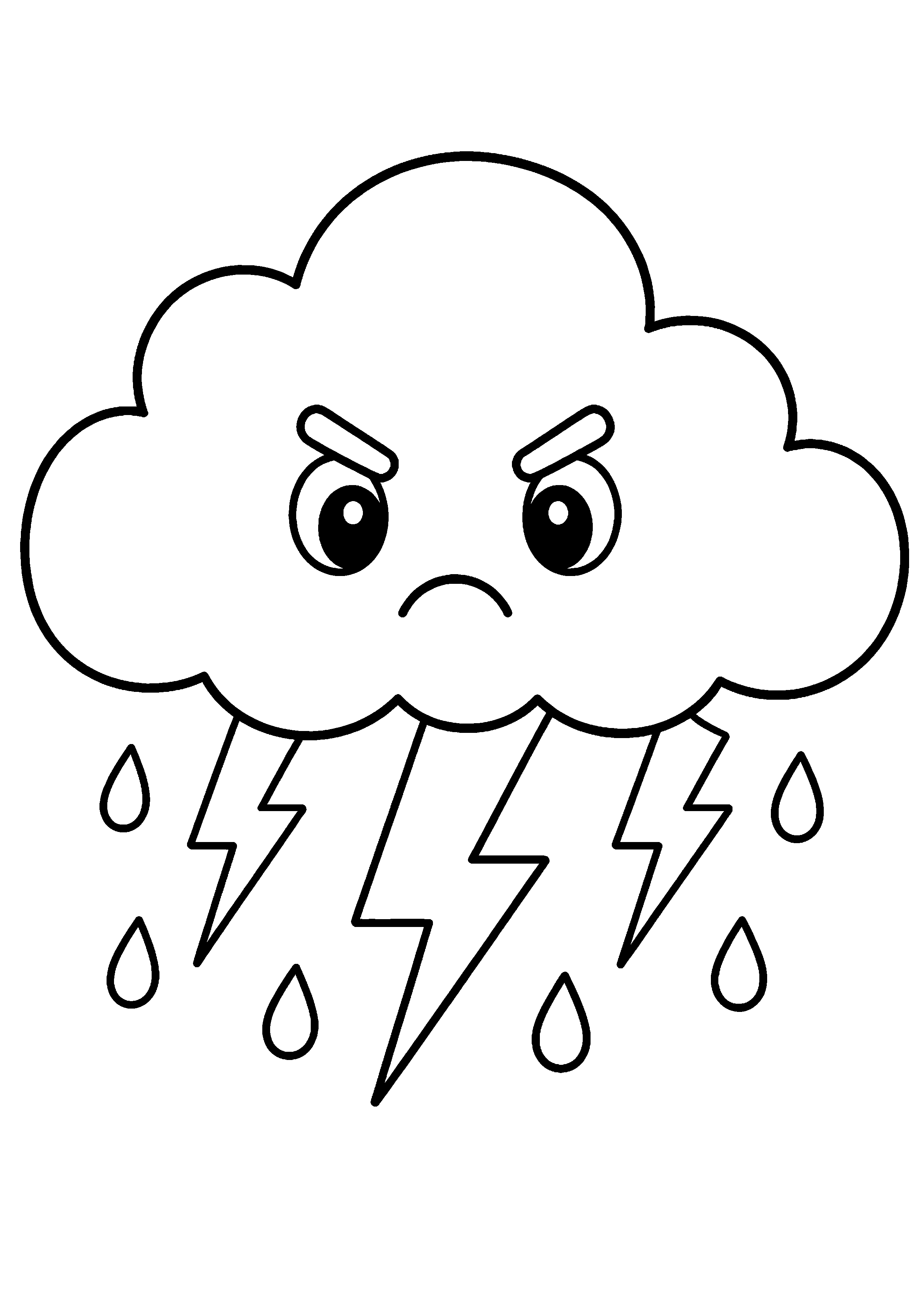 Coloriage Orage à imprimer – dessin 1