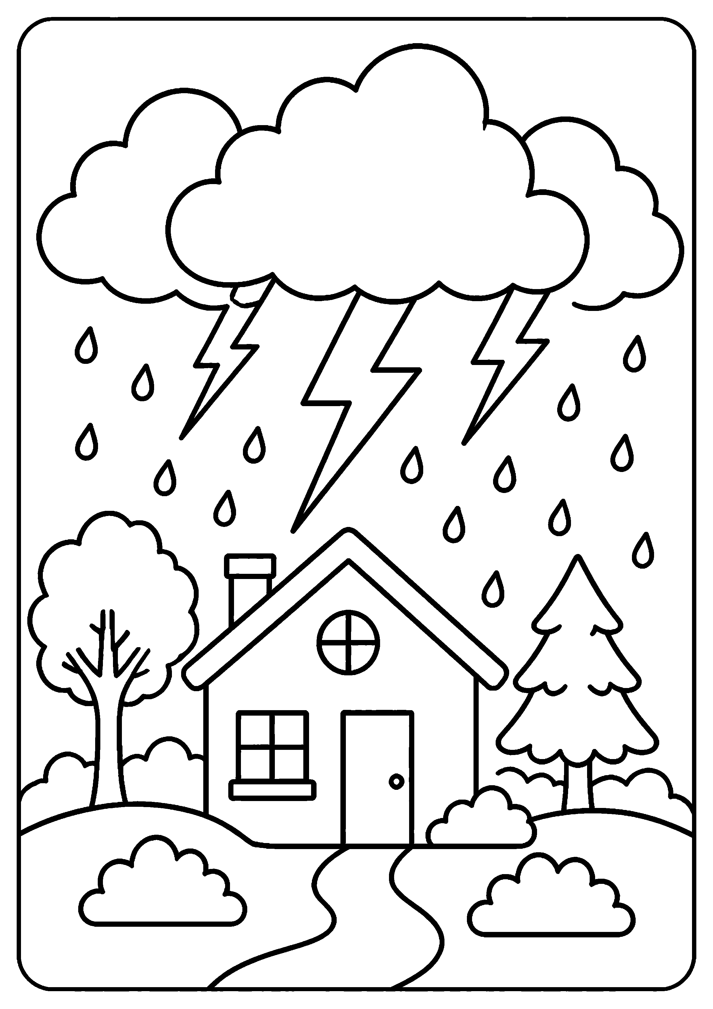 Coloriage Orage à imprimer – dessin n°5