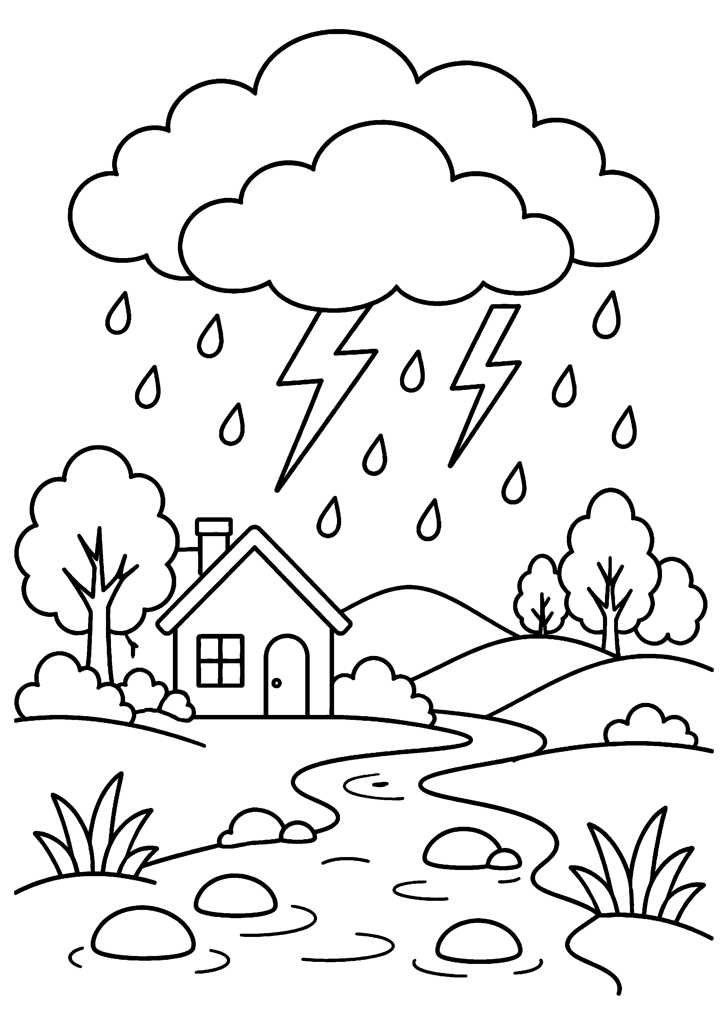 Coloriage Orage à imprimer – dessin n°6