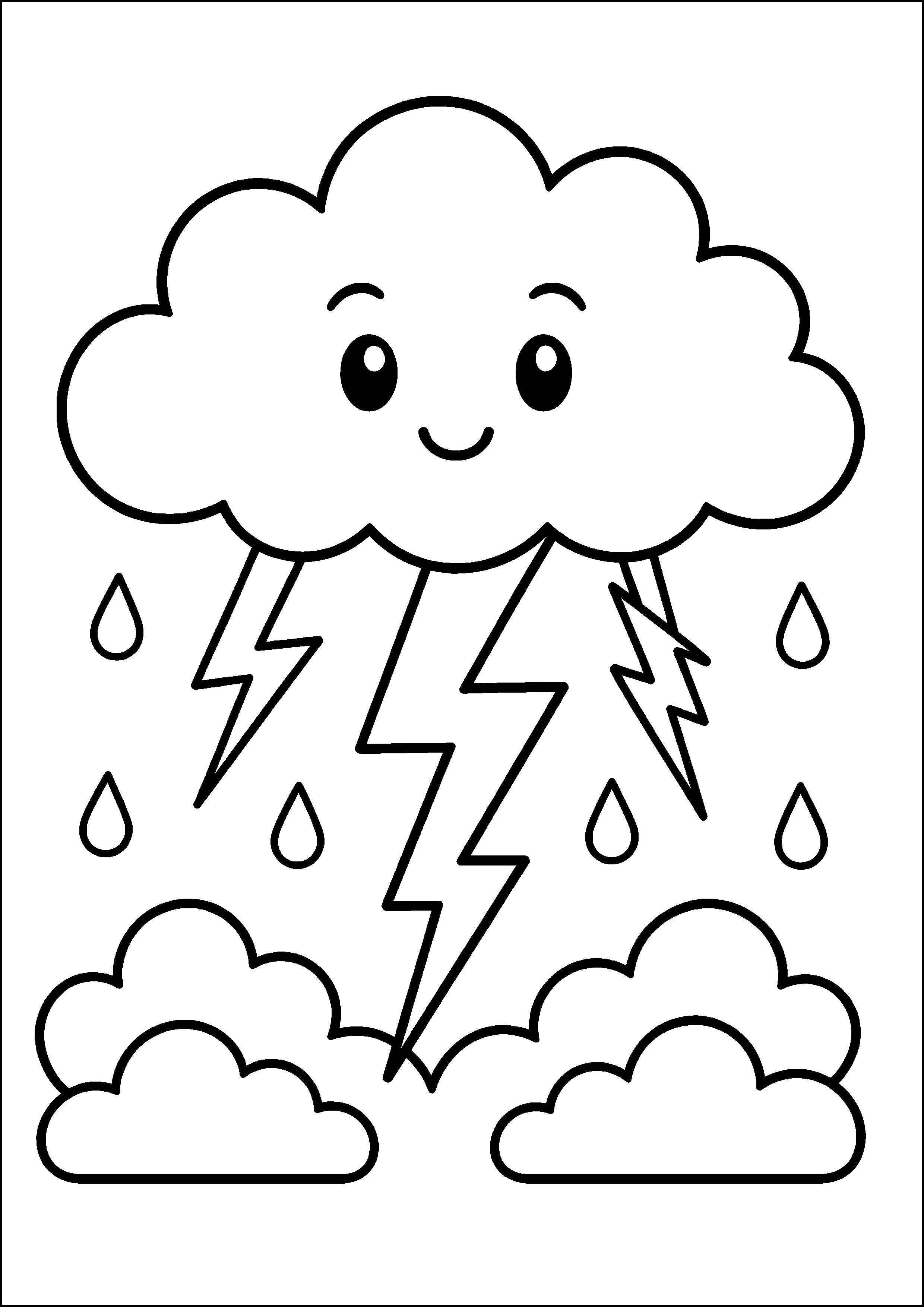 Coloriage Orage à imprimer – dessin n°7