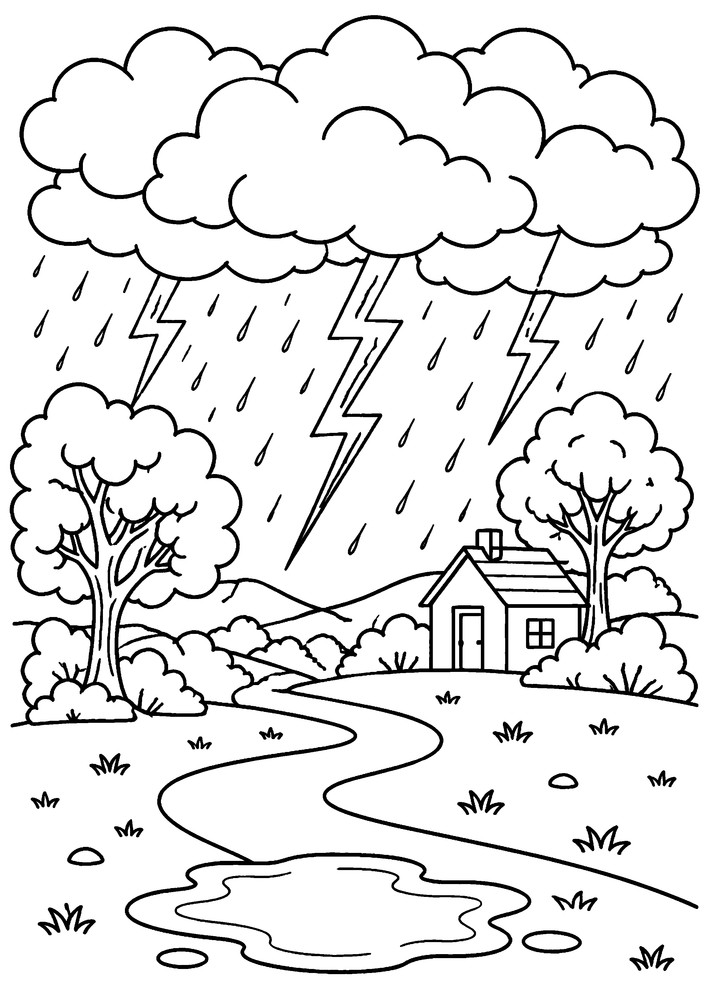 Coloriage Orage à imprimer – dessin n°8