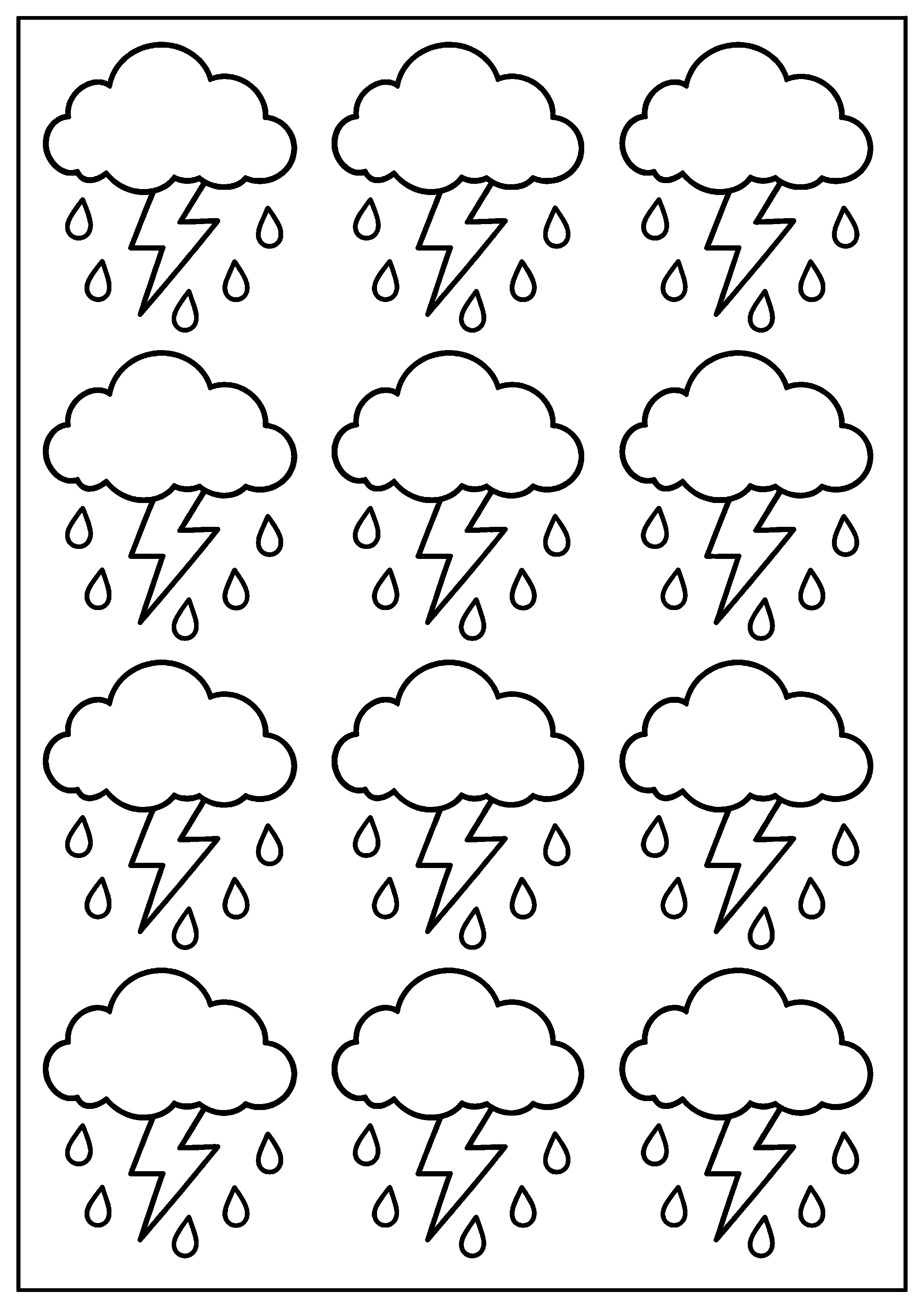 Coloriage Orage à imprimer – dessin n°9