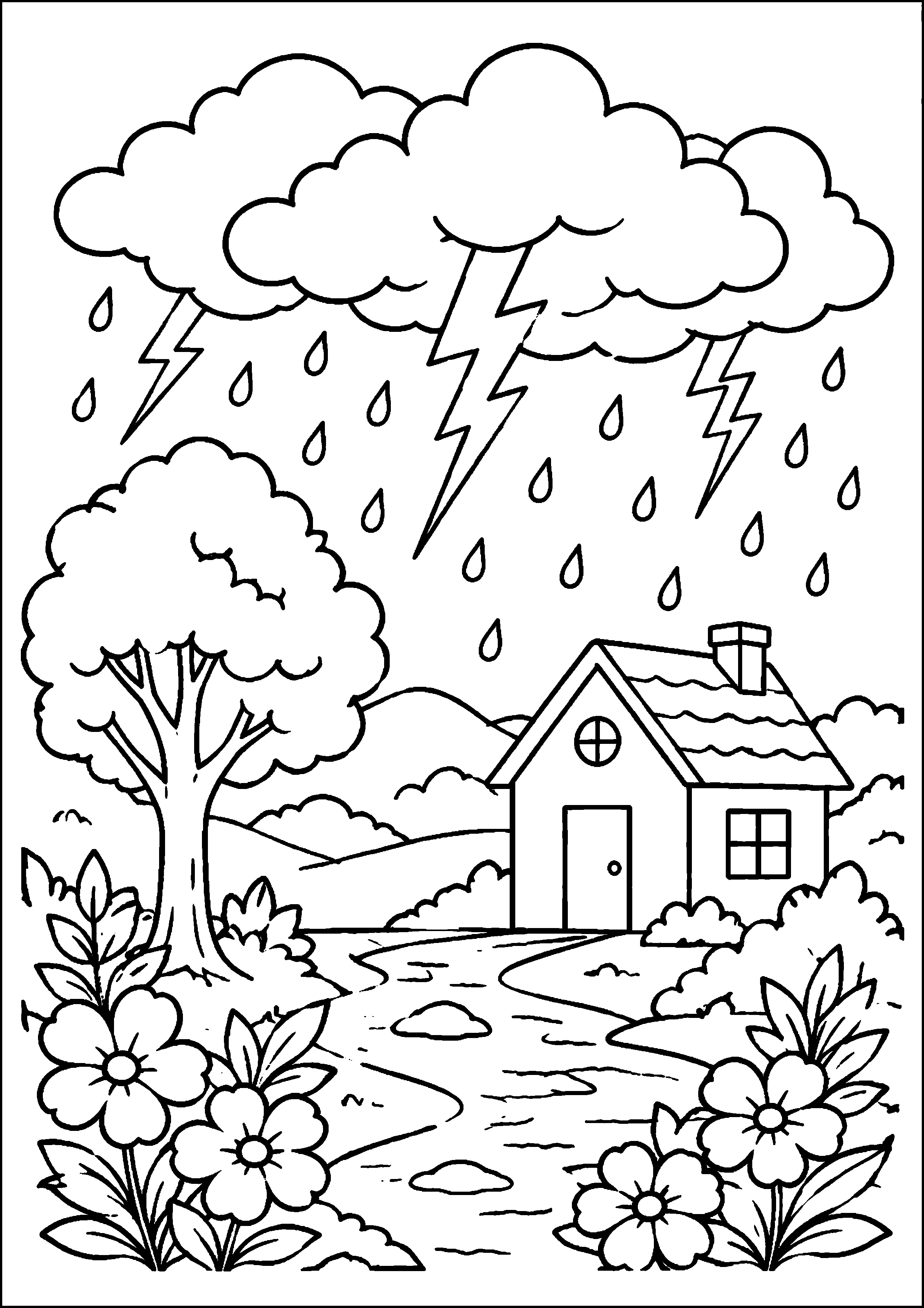 Coloriage Orage à imprimer – dessin n°10