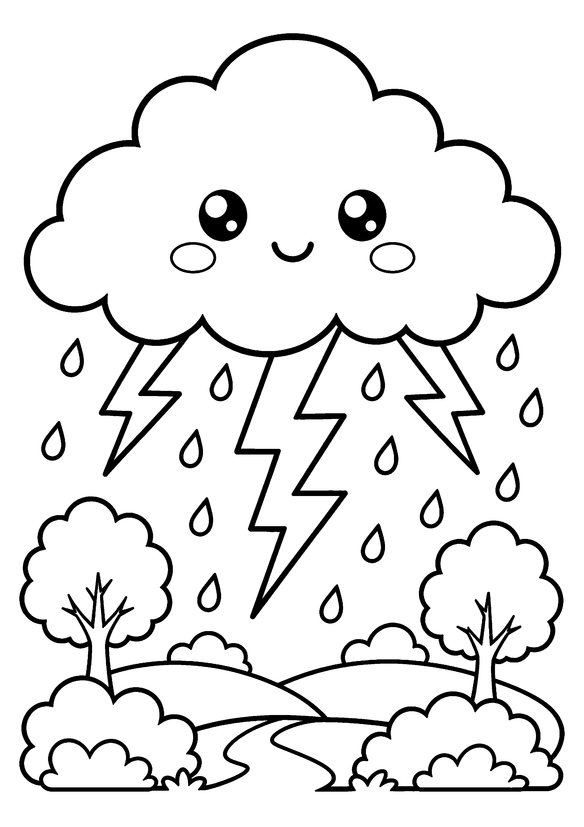 Coloriage Orage à imprimer – dessin n°11
