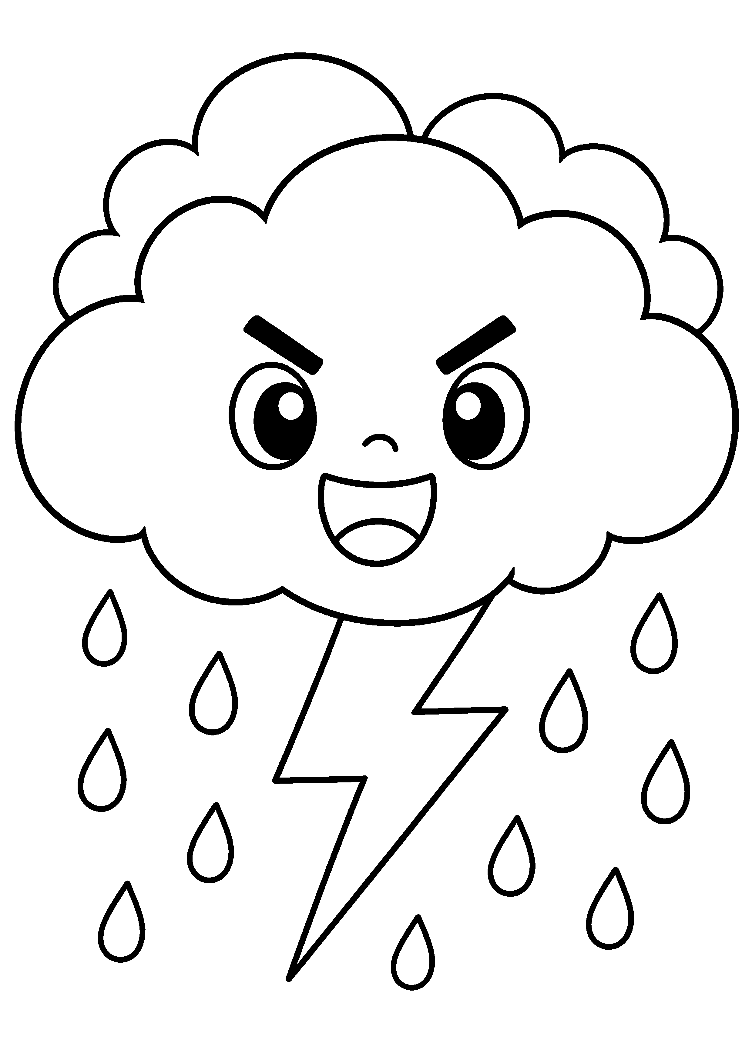 Coloriage Orage à imprimer – dessin n°14