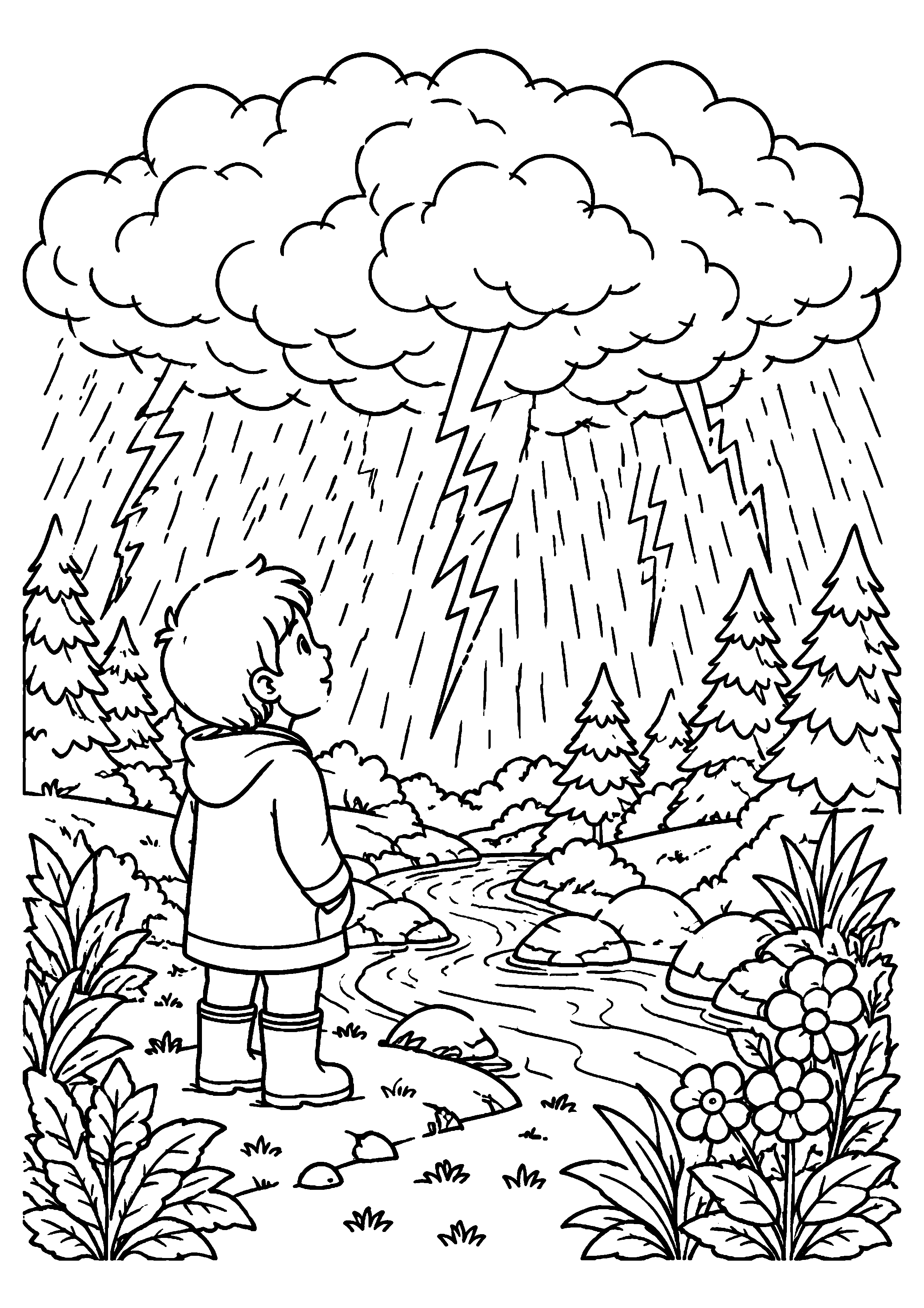 Coloriage Orage à imprimer – dessin n°16
