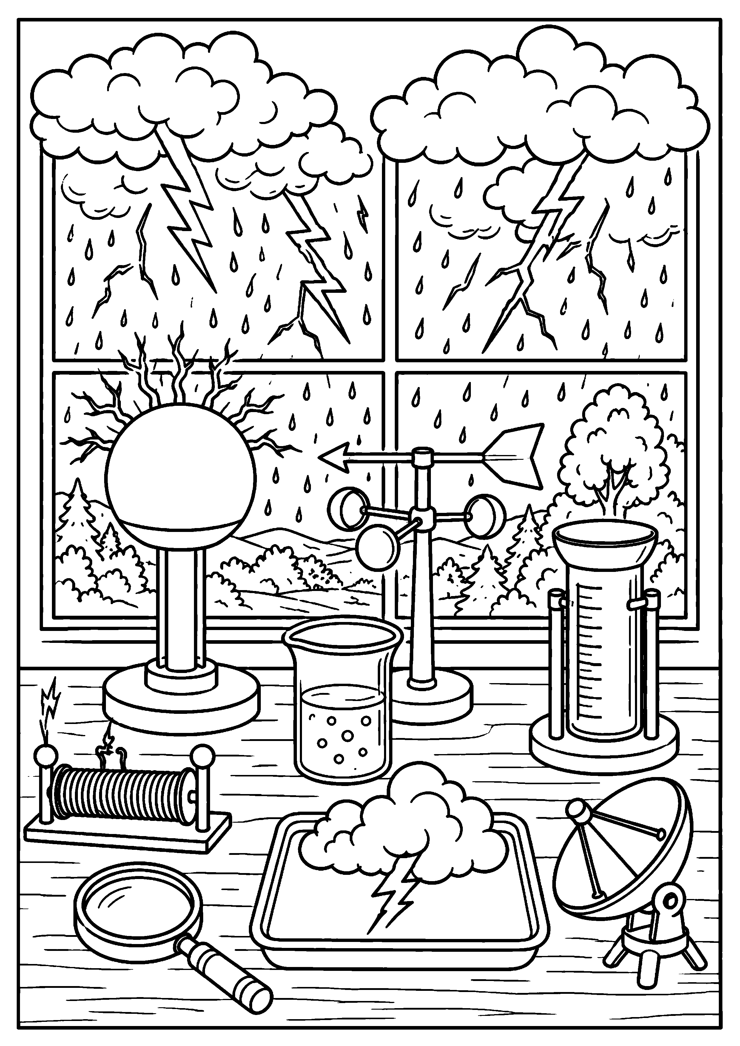 Coloriage Orage à imprimer – dessin n°17
