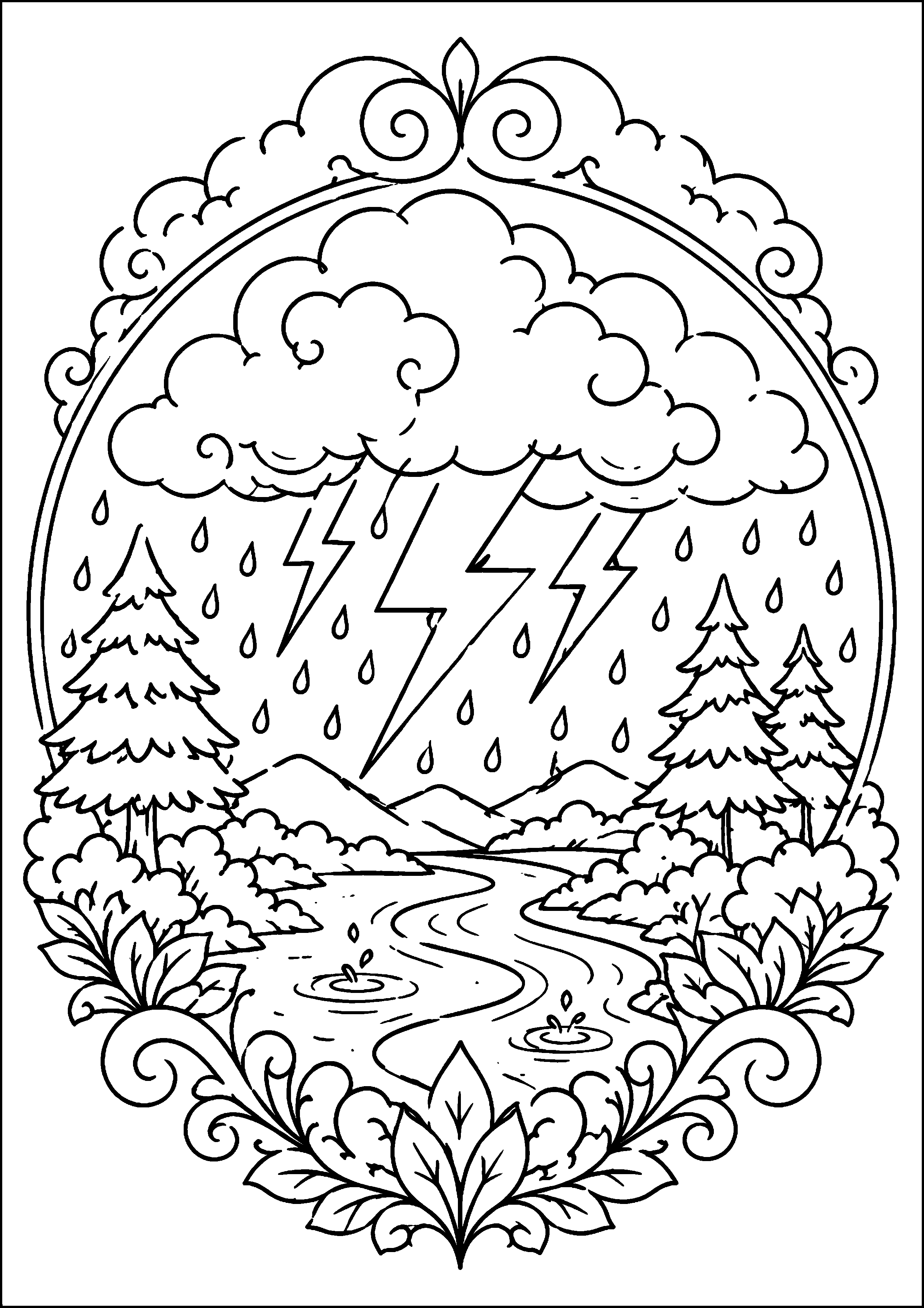 Coloriage Orage à imprimer – dessin n°19