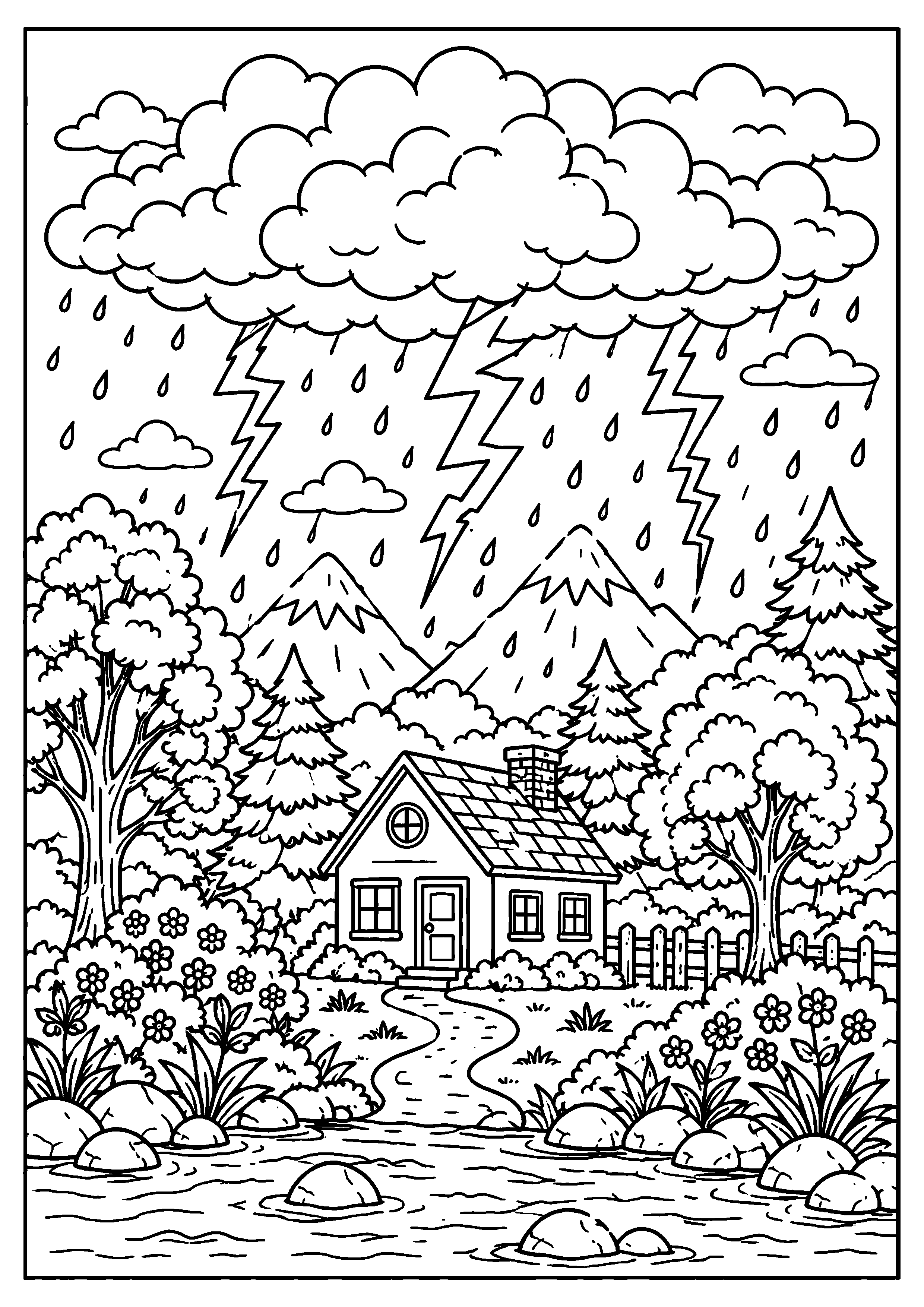 Coloriage Orage à imprimer – dessin n°20