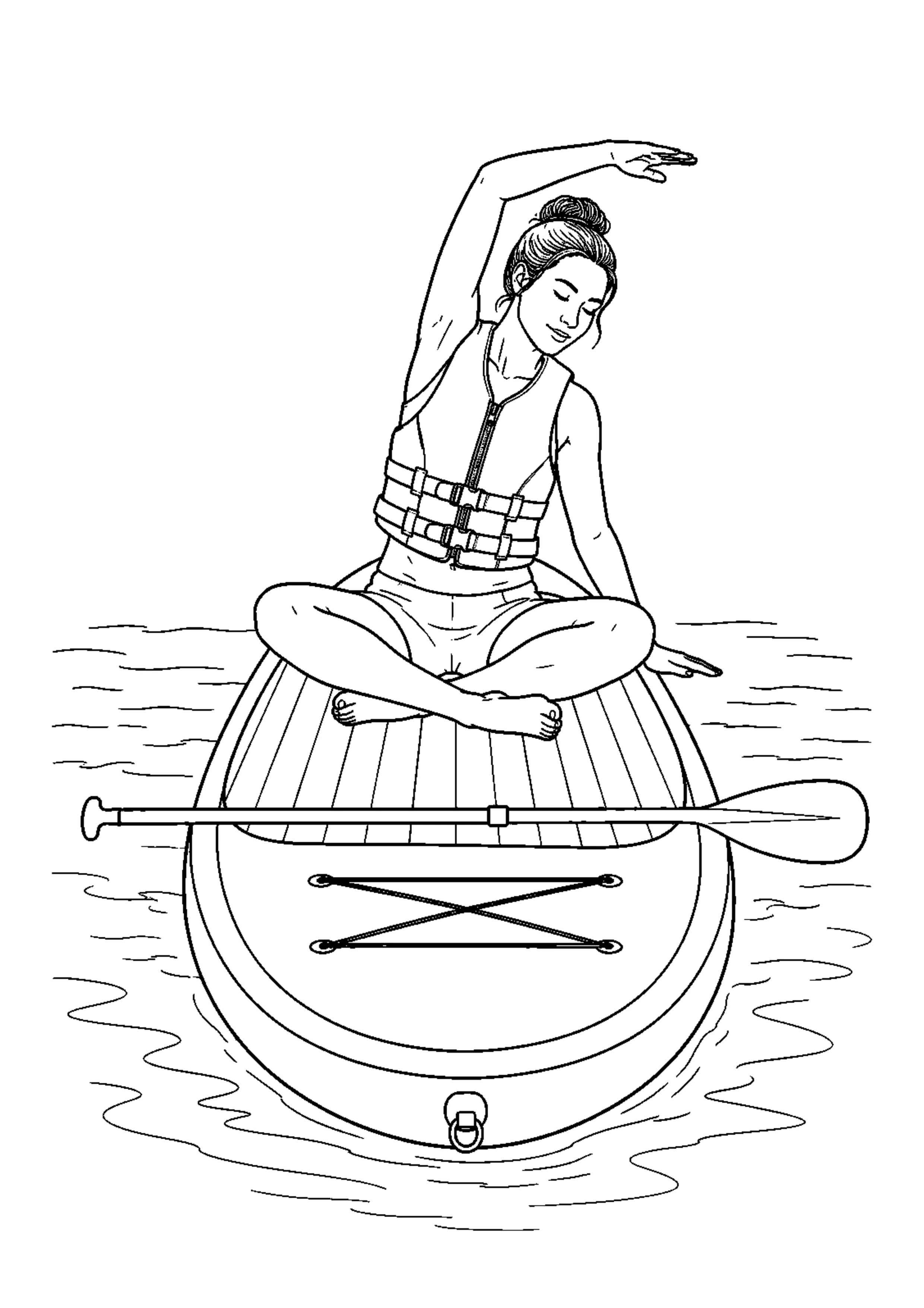 Coloriage paddle : 20 dessins à imprimer – dessin 13