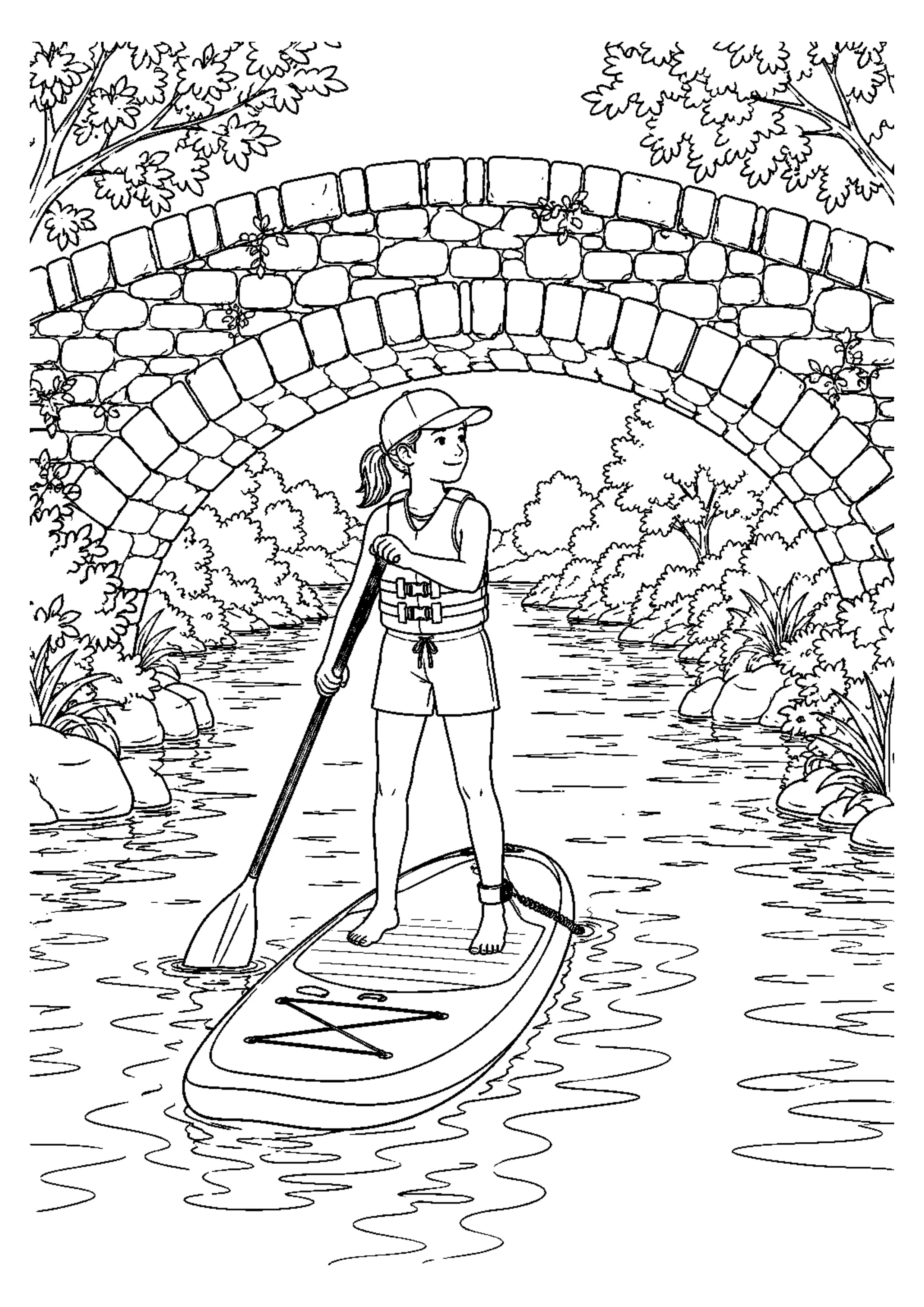 Coloriage paddle : 20 dessins à imprimer – dessin 11