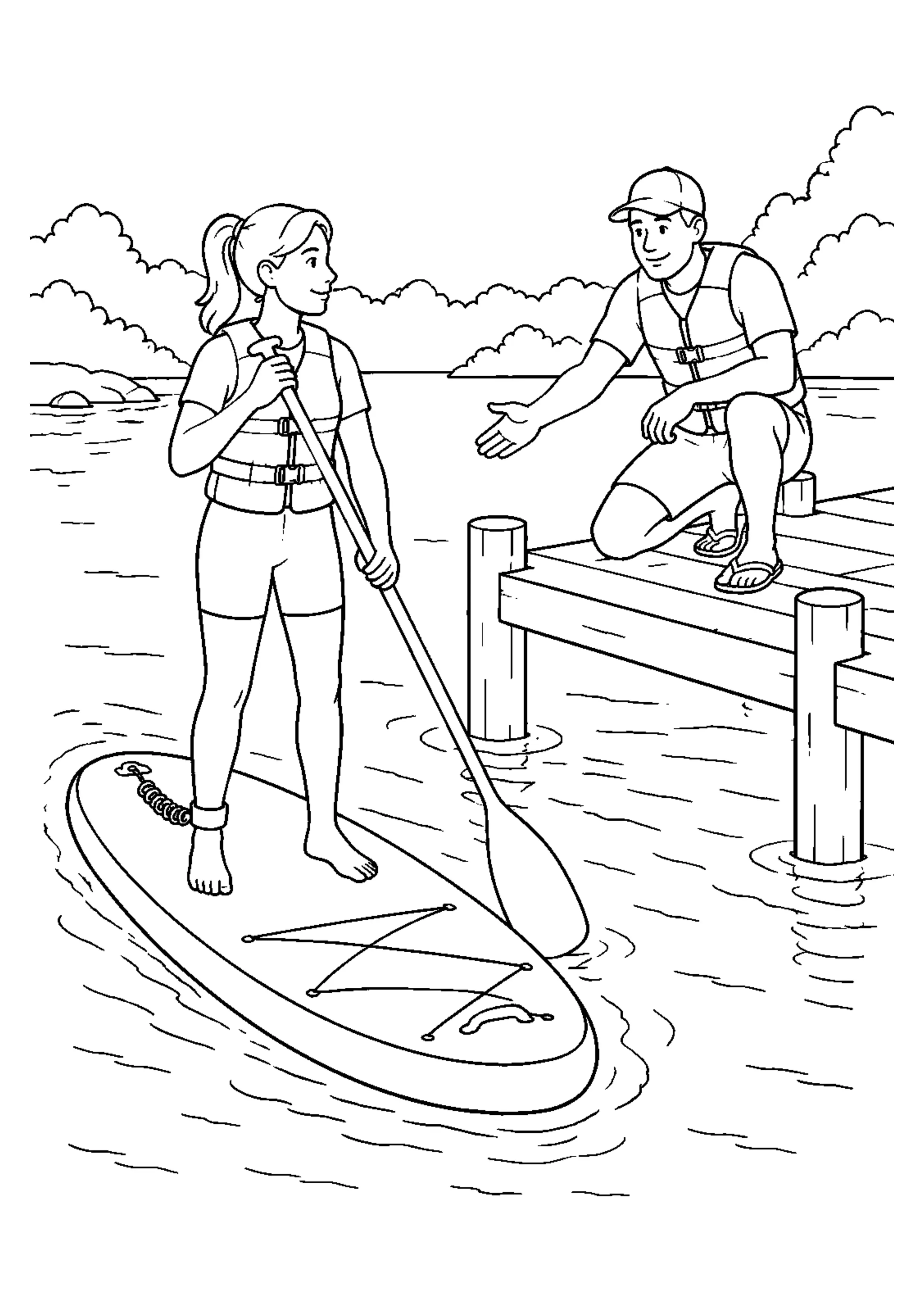 Coloriage paddle : 20 dessins à imprimer – dessin 6