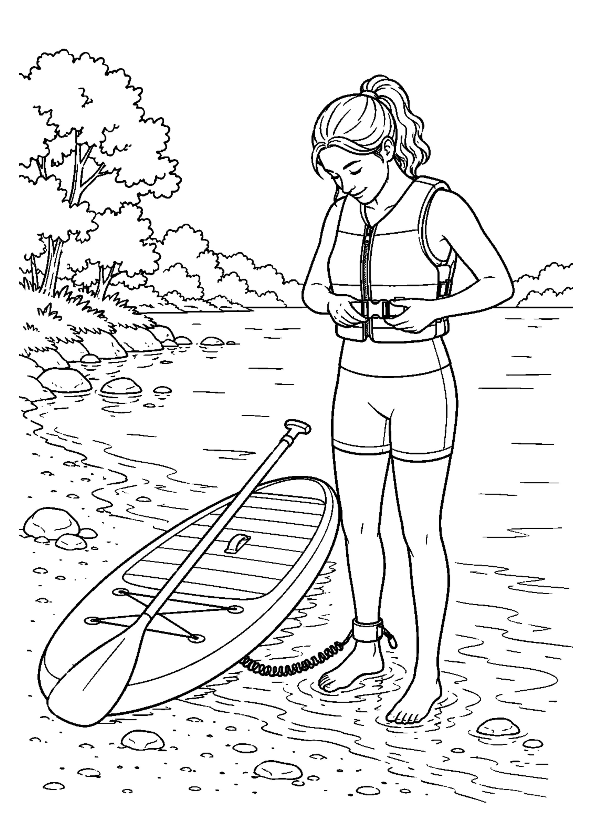 Coloriage paddle : 20 dessins à imprimer – dessin 3