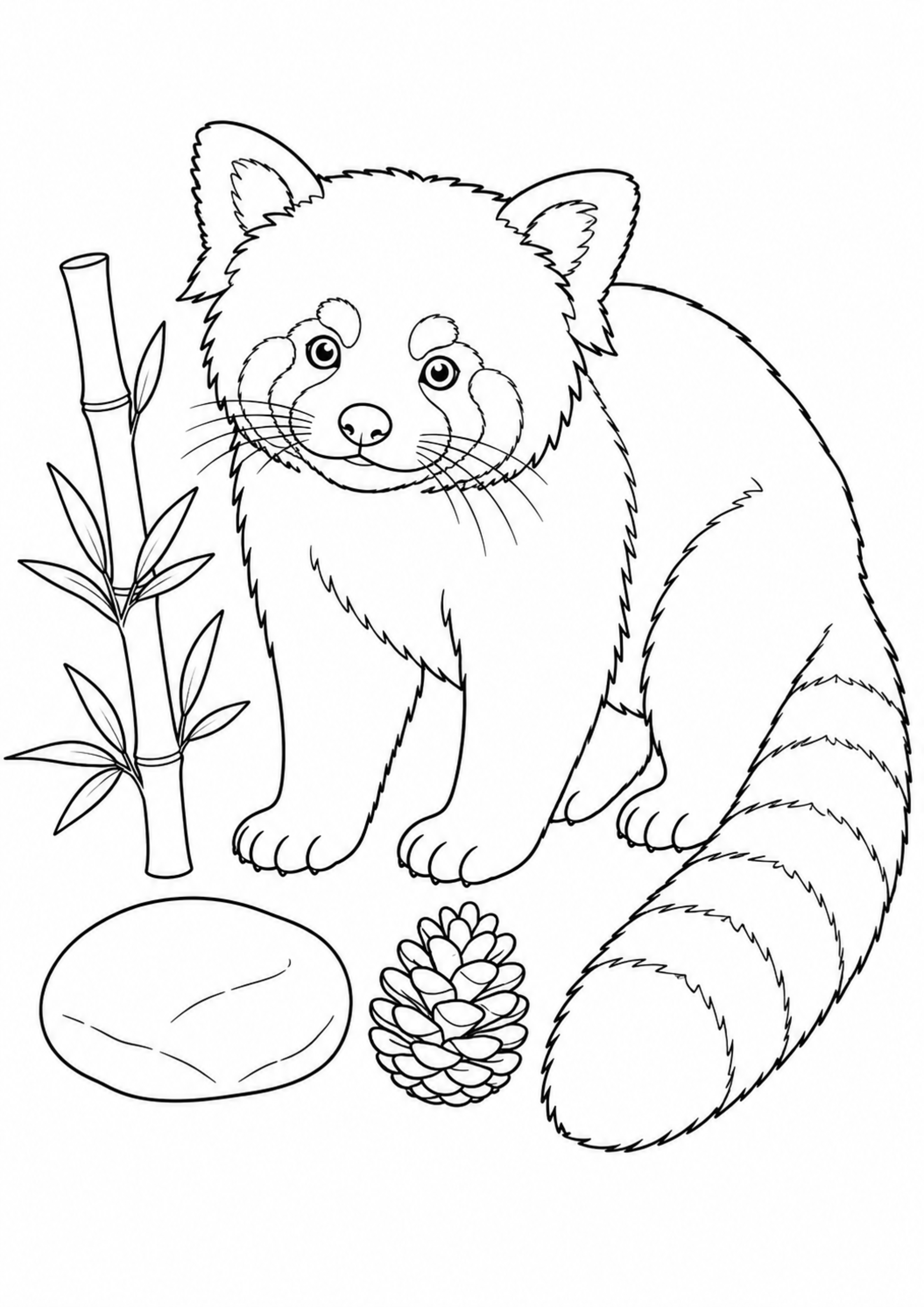 Coloriage Panda roux à imprimer – dessin 3