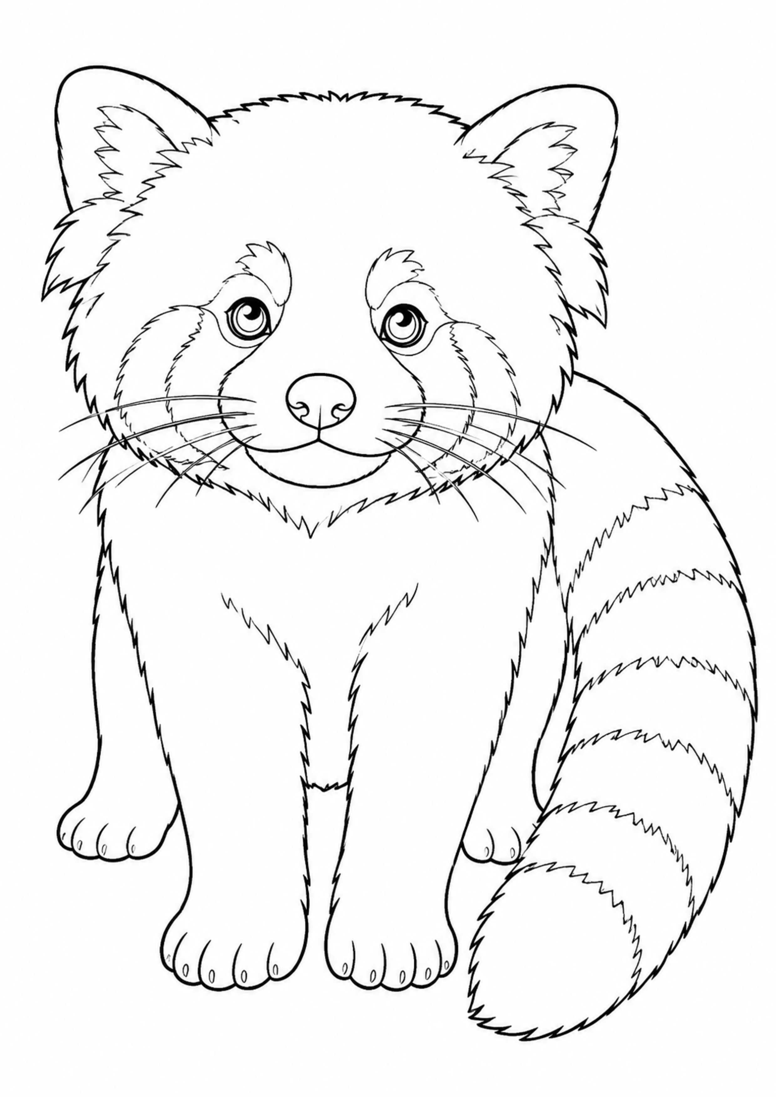 Coloriage Panda roux à imprimer – dessin 4