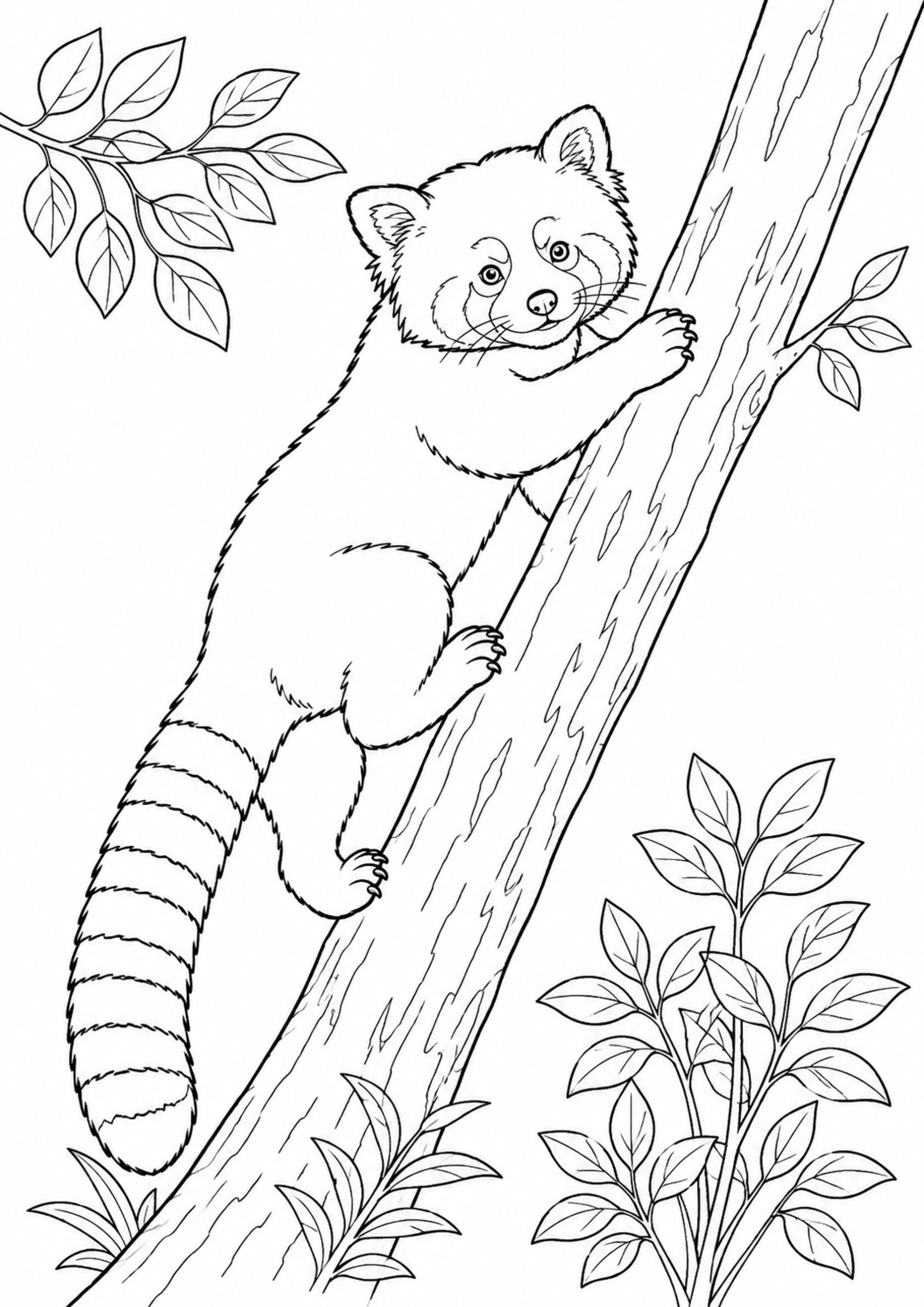 Coloriage Panda roux à imprimer – dessin n°5