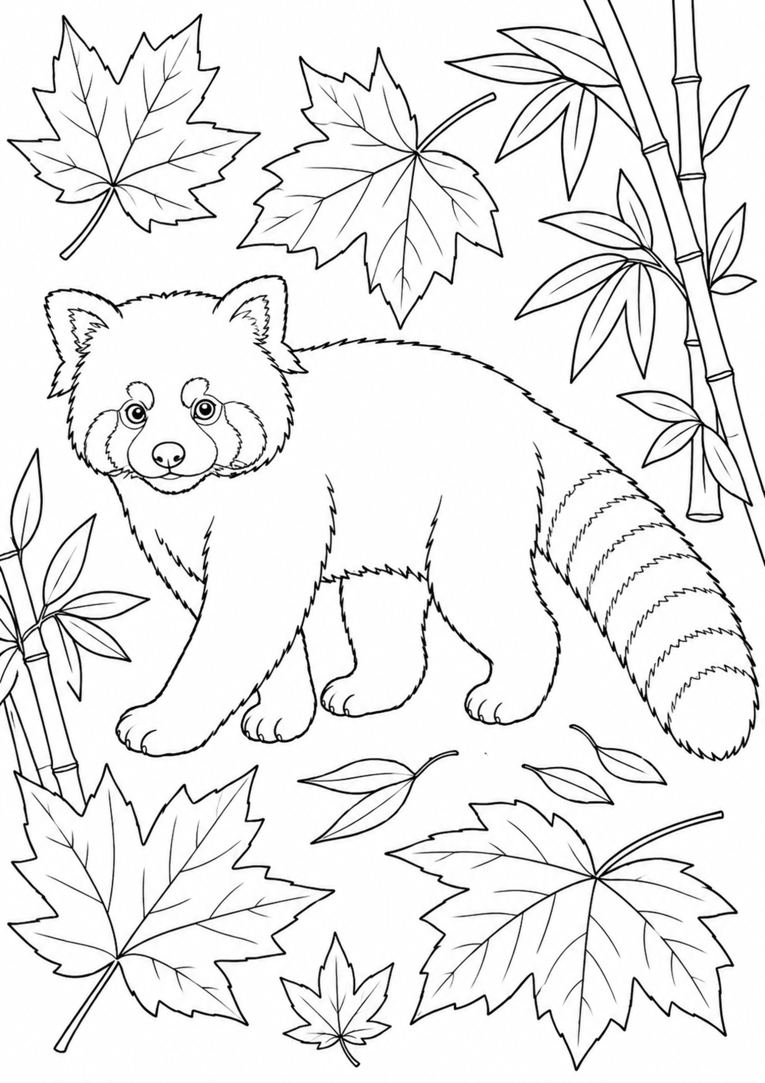 Coloriage Panda roux à imprimer – dessin n°9