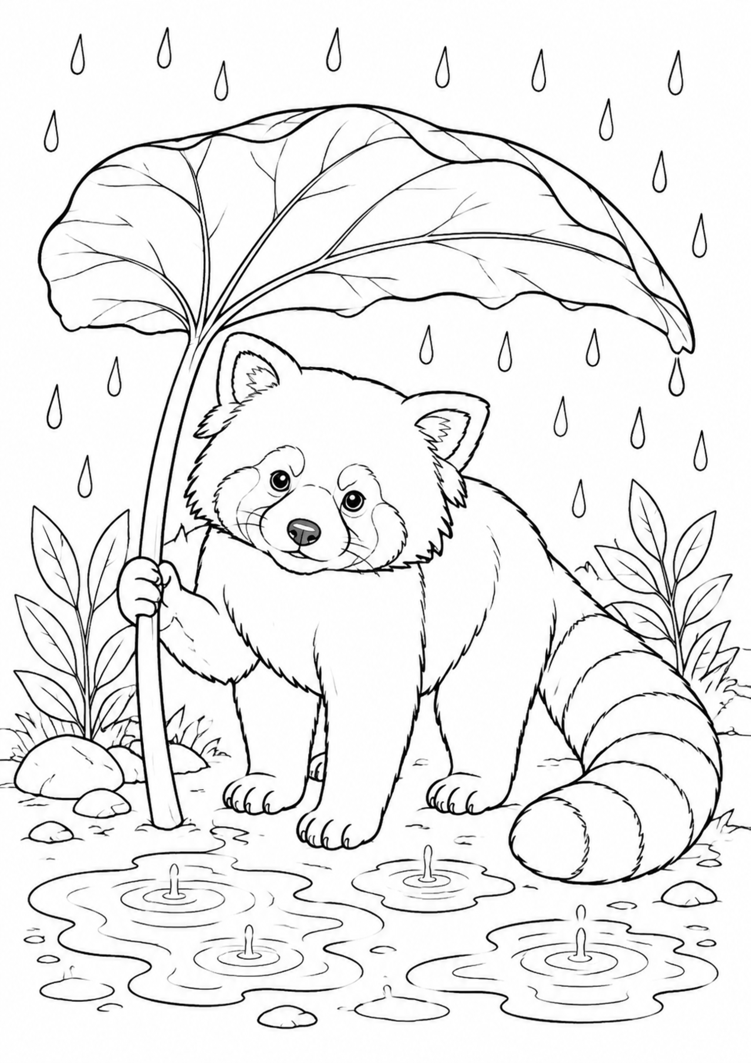 Coloriage Panda roux à imprimer – dessin n°10