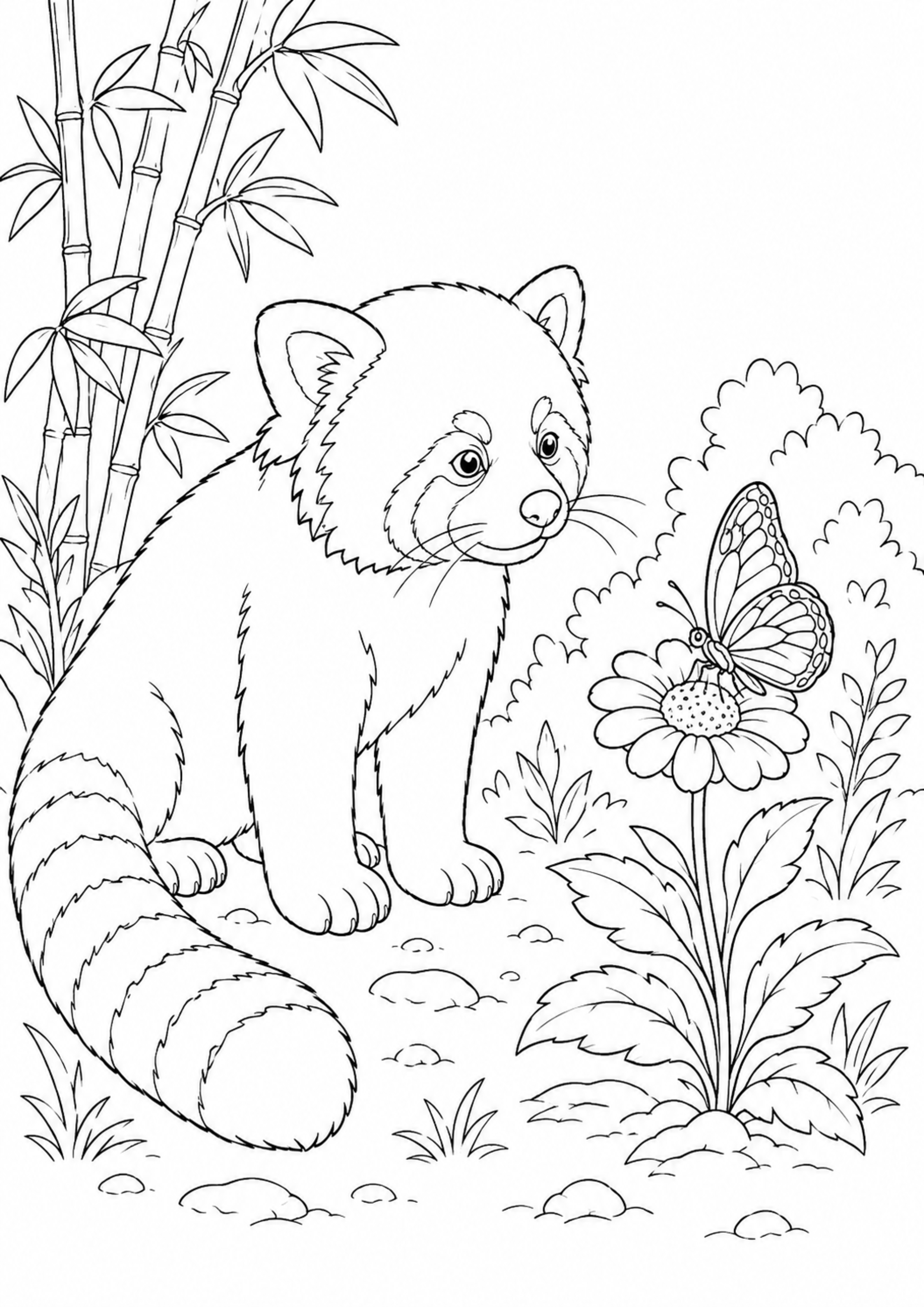 Coloriage Panda roux à imprimer – dessin n°11