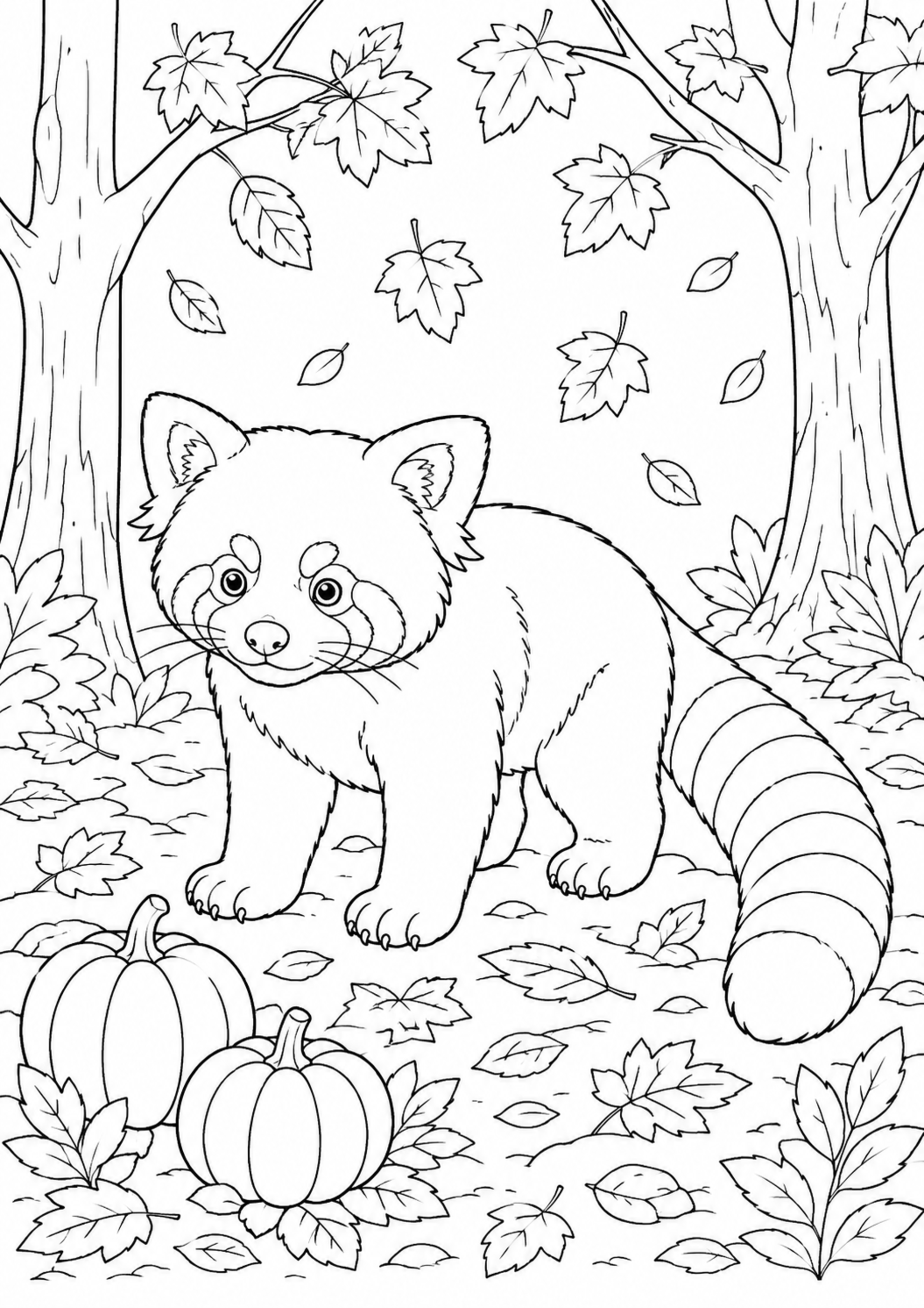Coloriage Panda roux à imprimer – dessin n°12