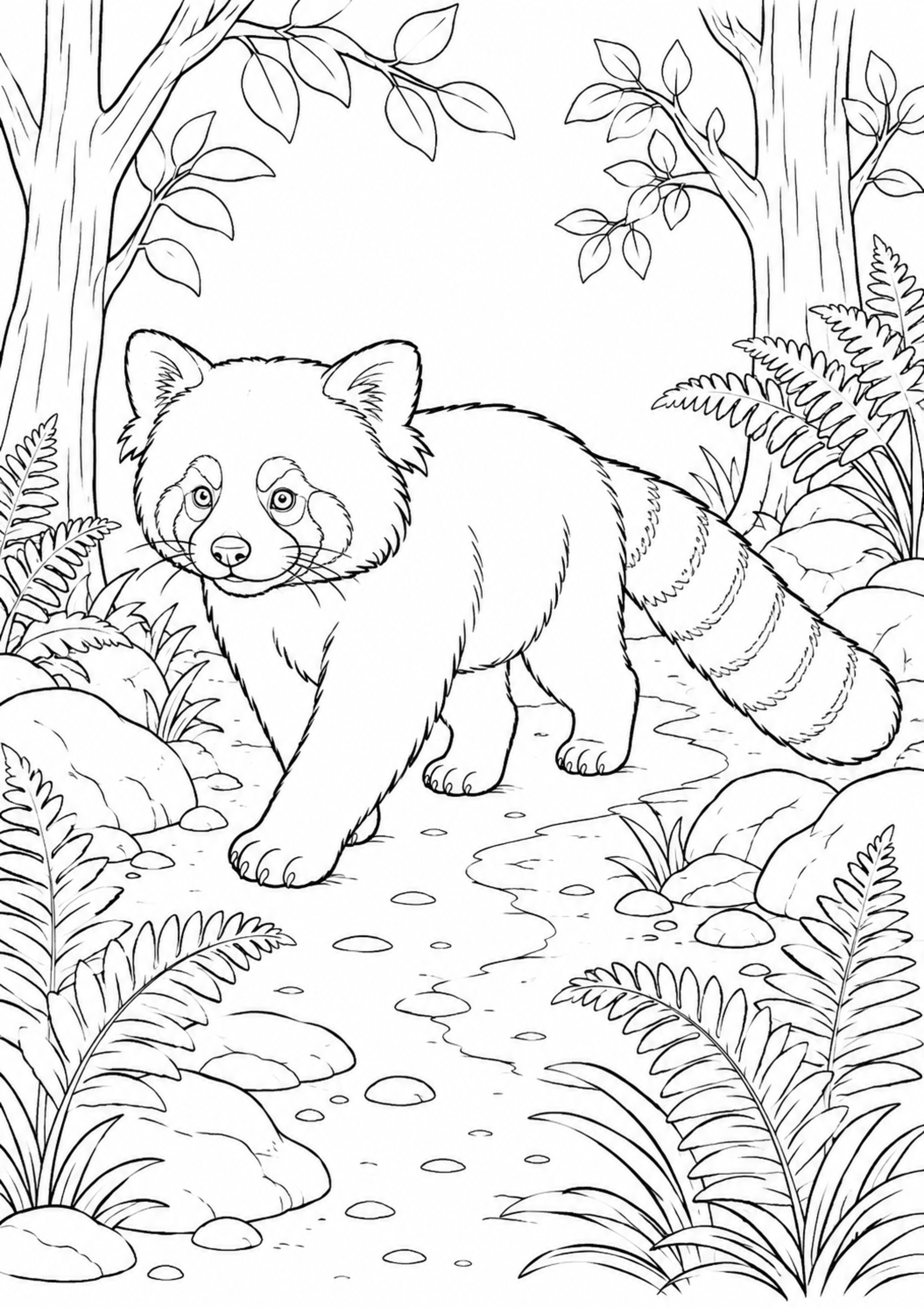 Coloriage Panda roux à imprimer – dessin n°13