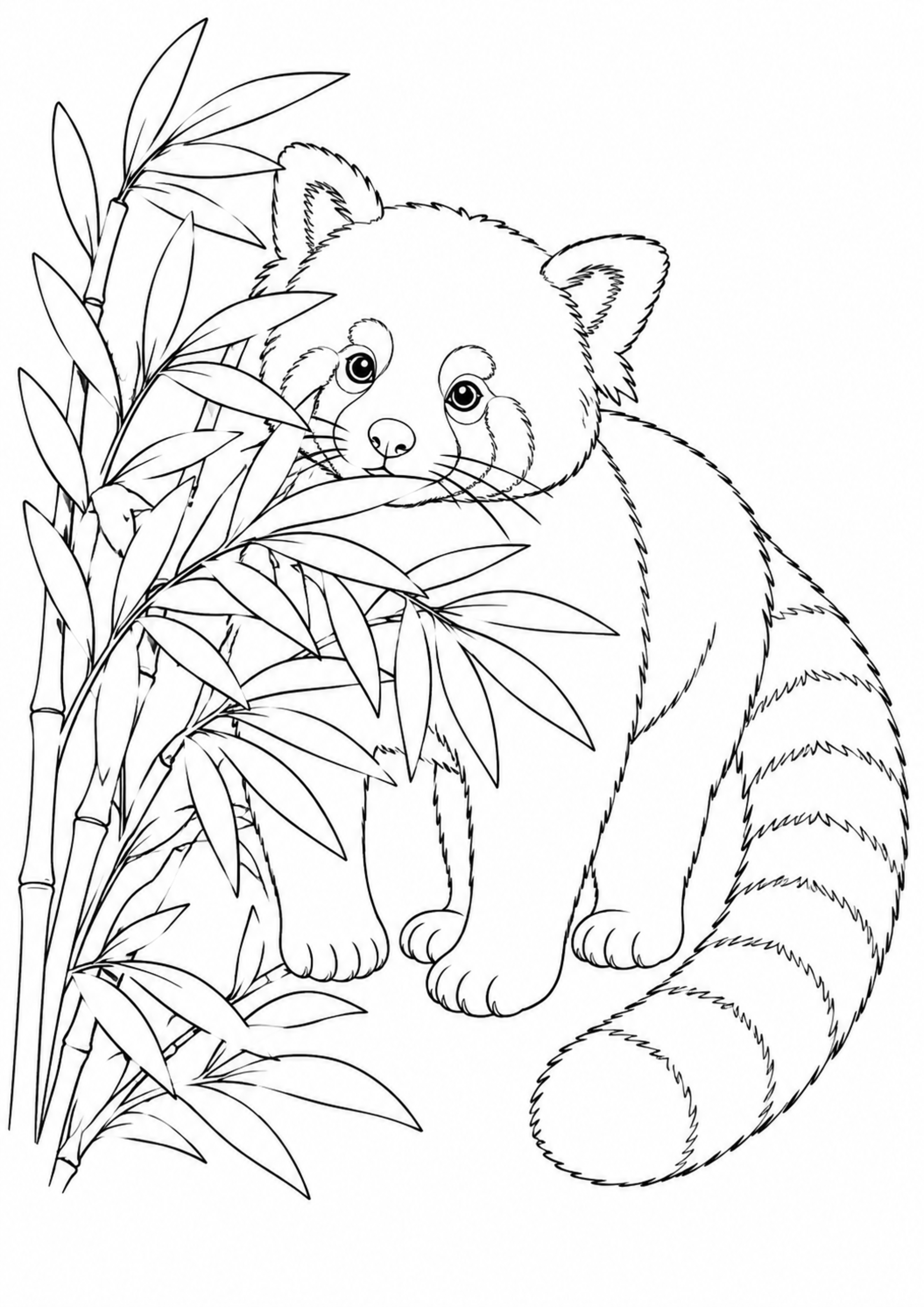 Coloriage Panda roux à imprimer – dessin n°14