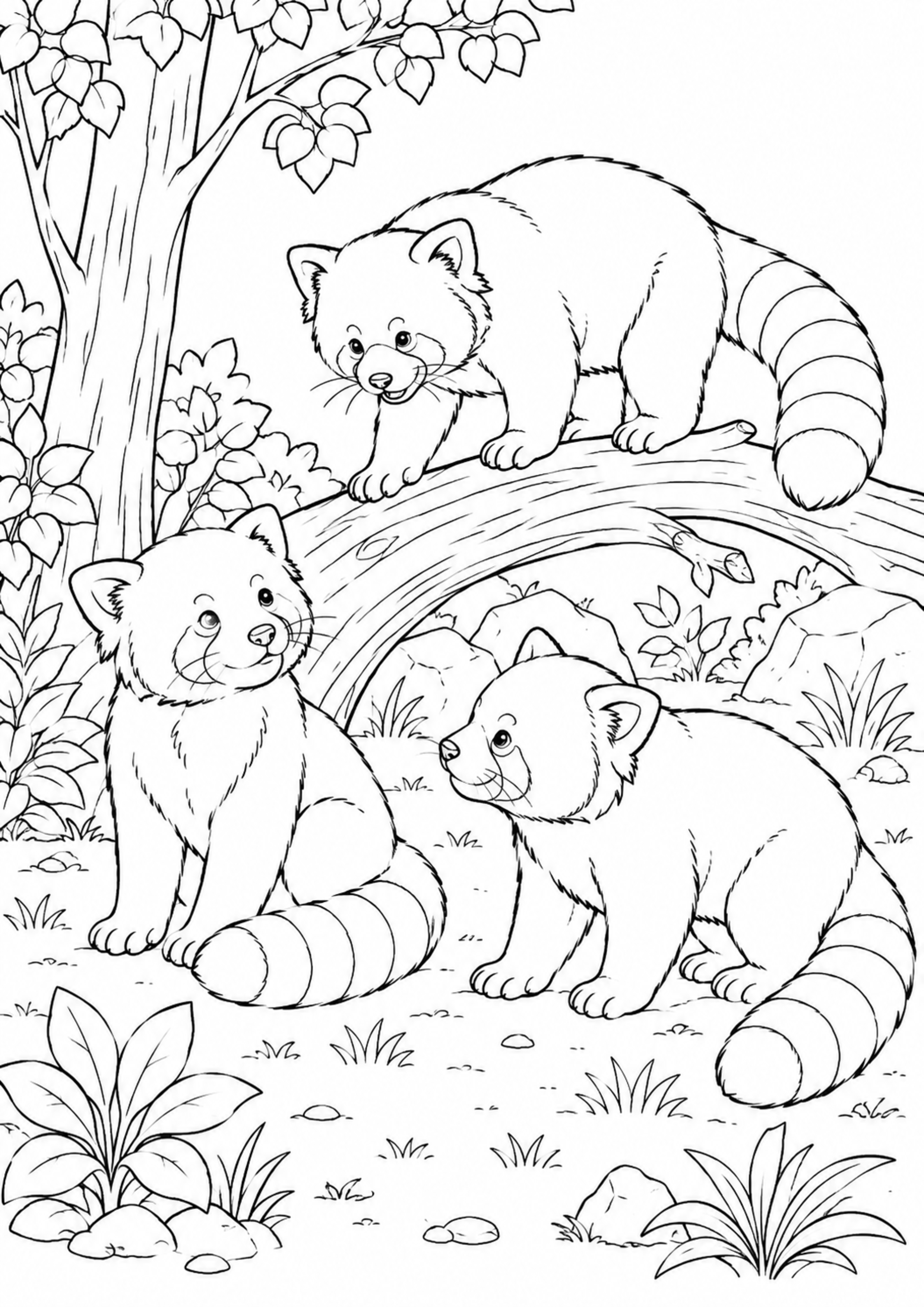 Coloriage Panda roux à imprimer – dessin n°15