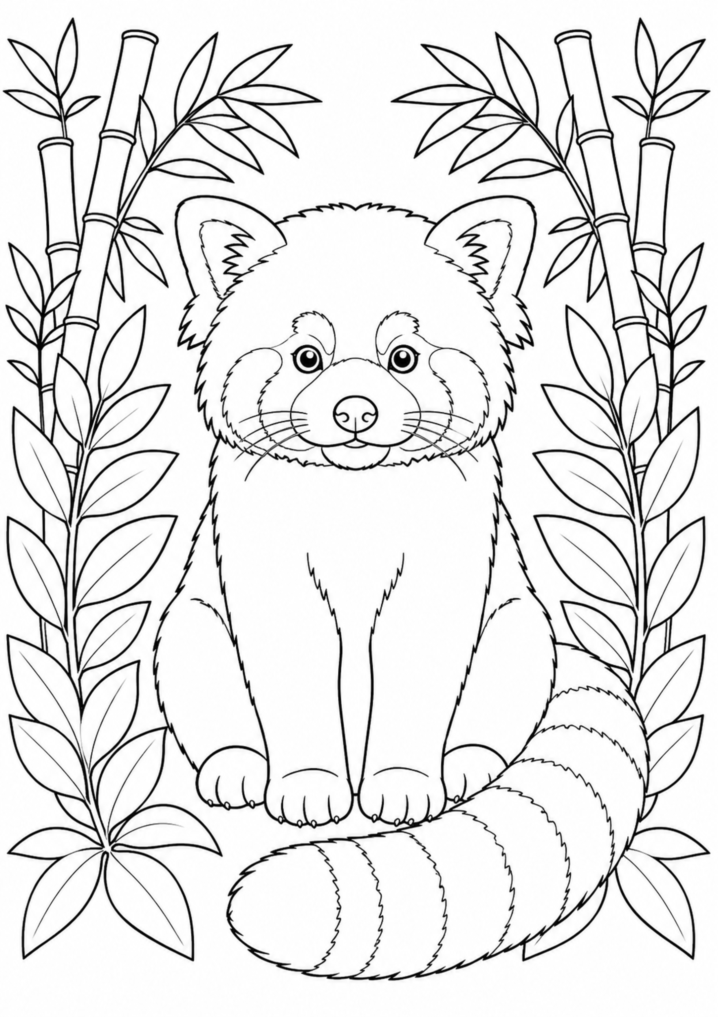 Coloriage Panda roux à imprimer – dessin n°17