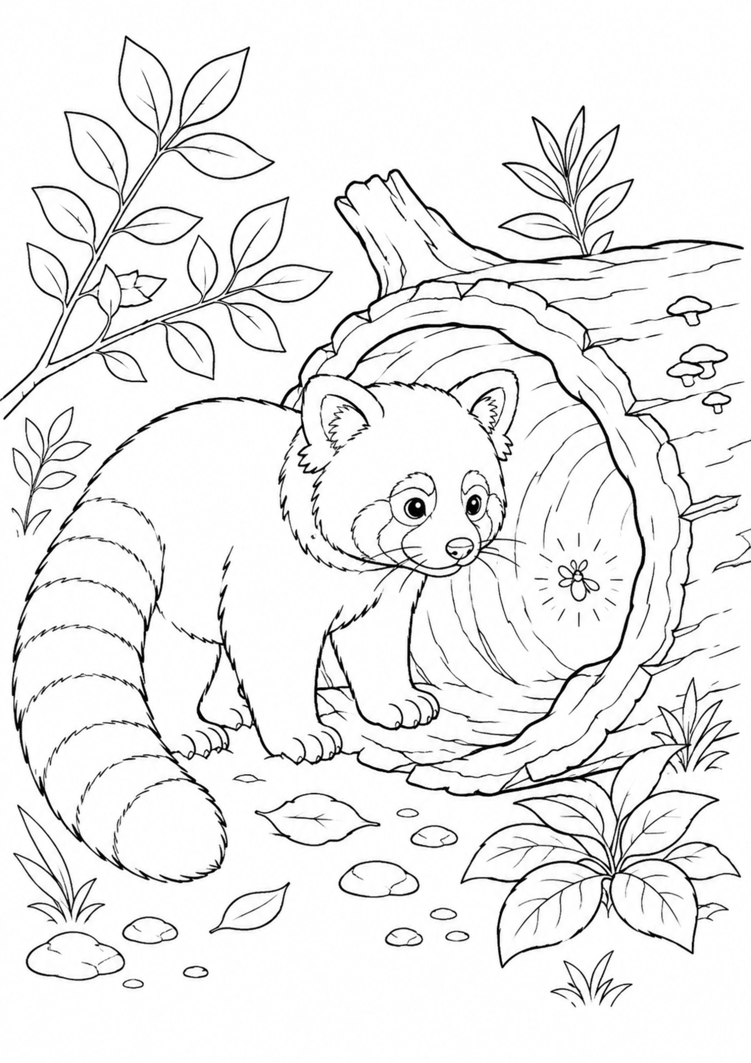 Coloriage Panda roux à imprimer – dessin n°19