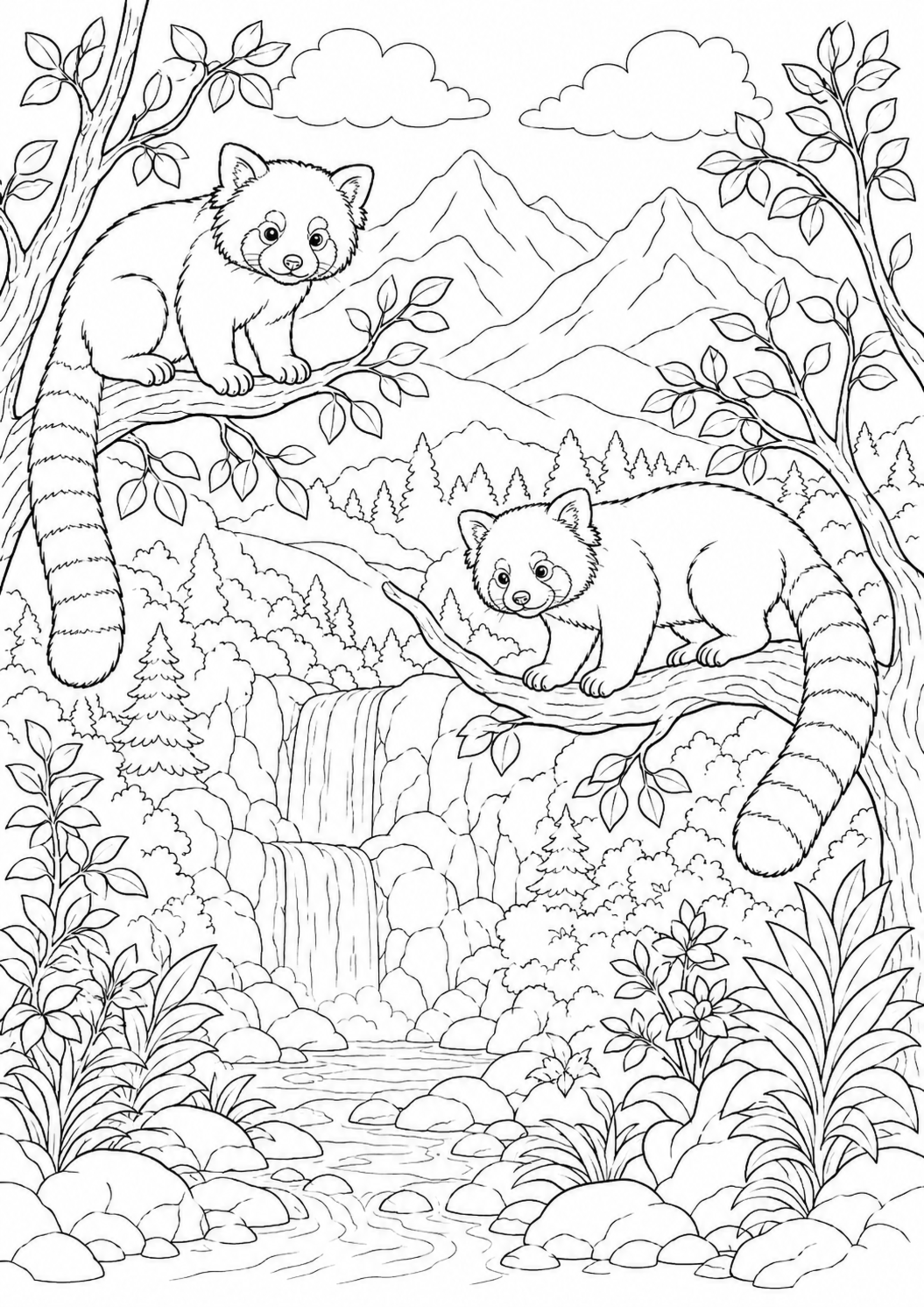 Coloriage Panda roux à imprimer – dessin n°20