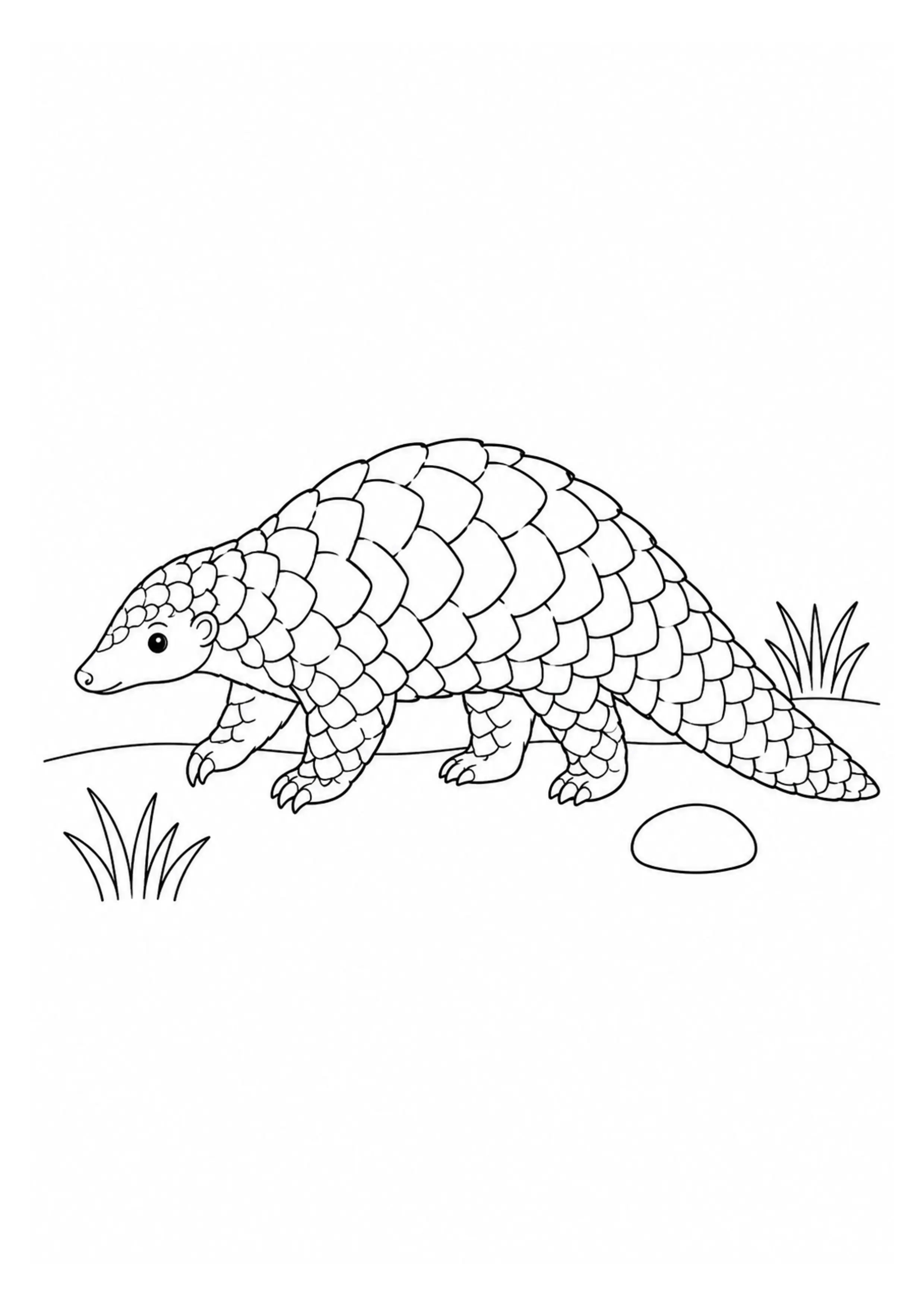 Coloriage Pangolin à imprimer – dessin 1