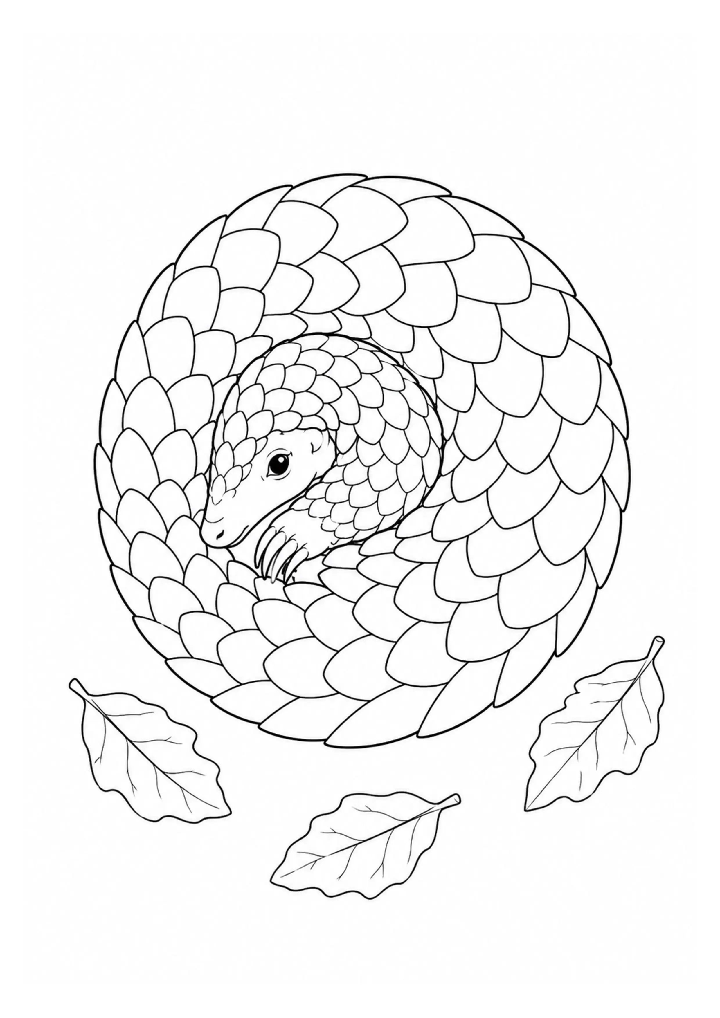 Coloriage Pangolin à imprimer – dessin 2