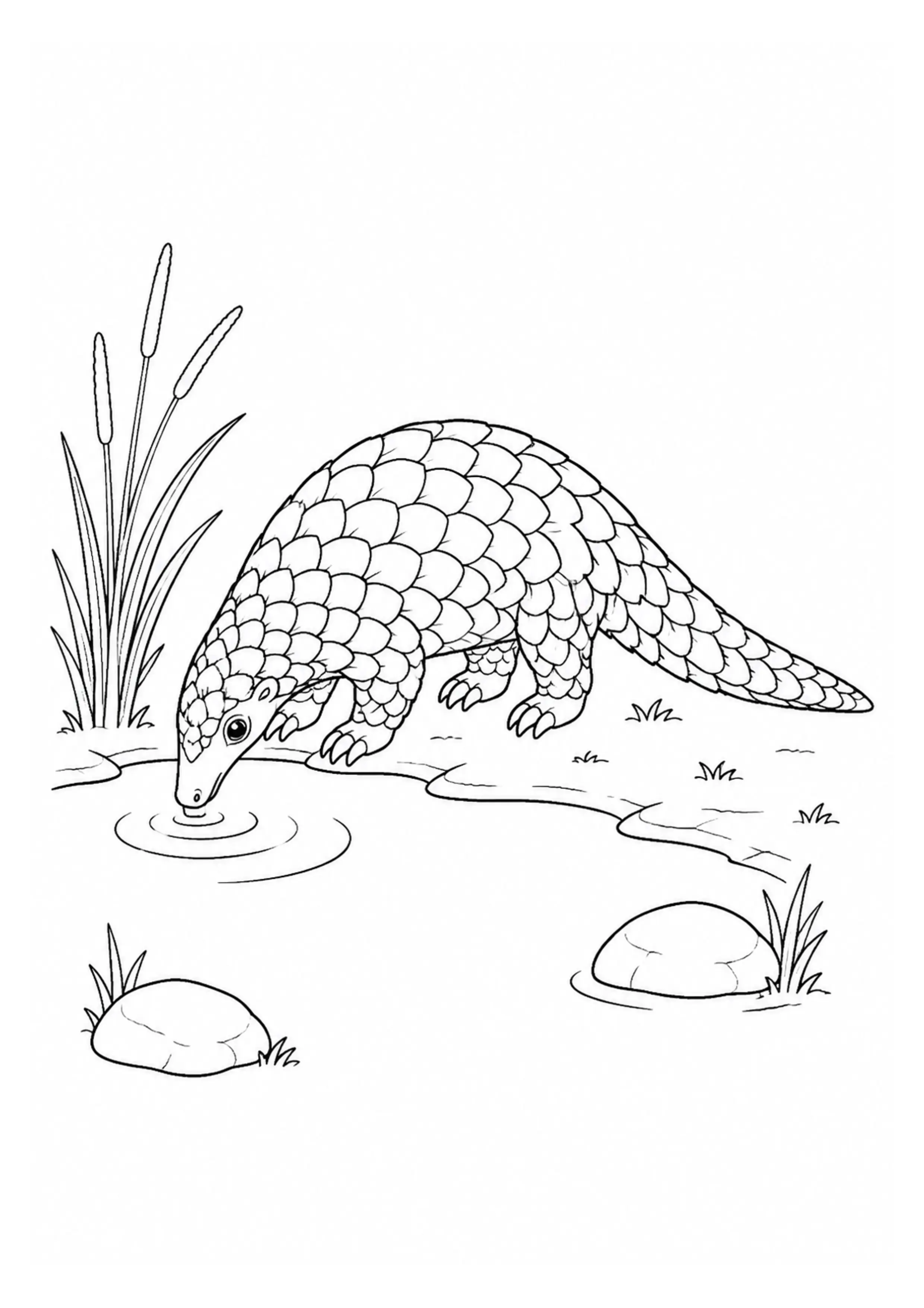 Coloriage Pangolin à imprimer – dessin n°7