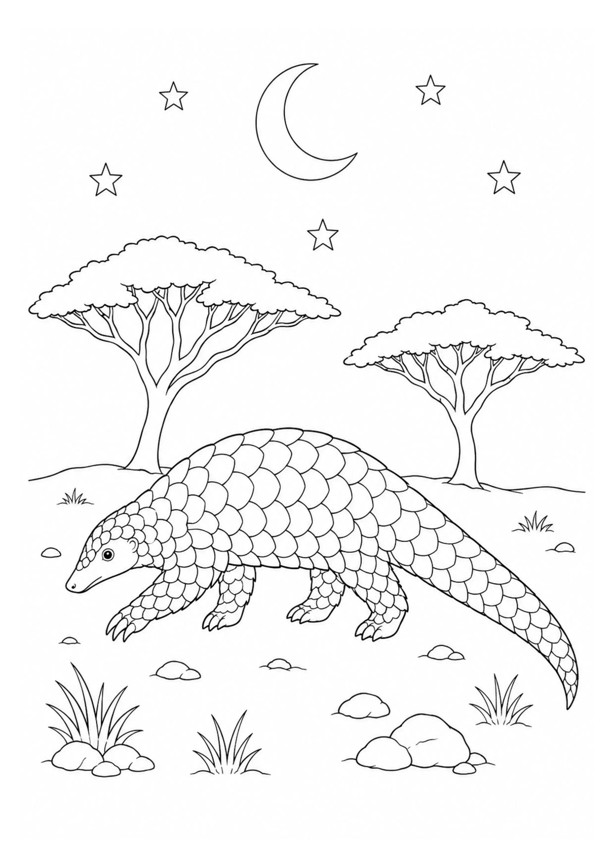 Coloriage Pangolin à imprimer – dessin n°8