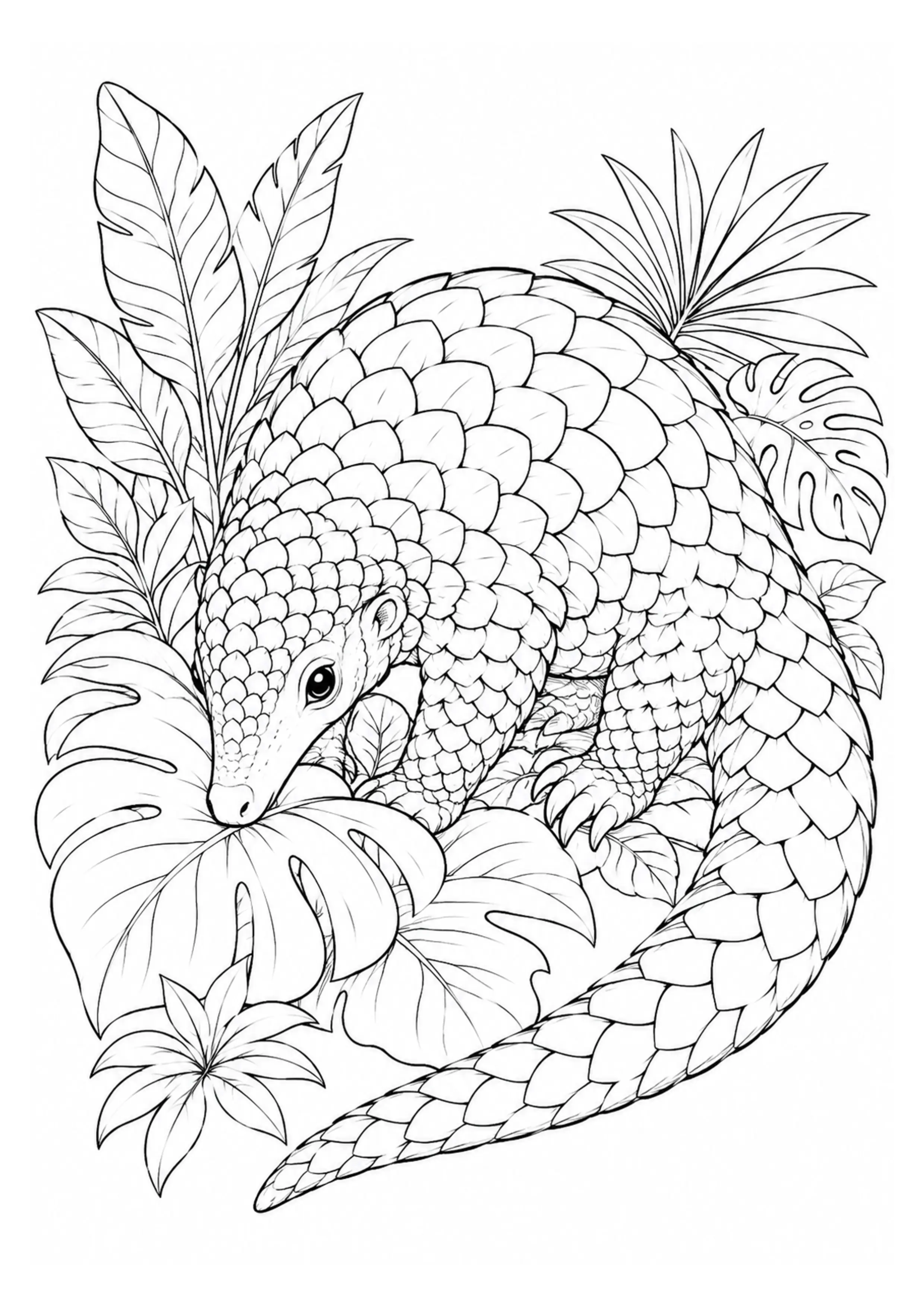 Coloriage Pangolin à imprimer – dessin n°9