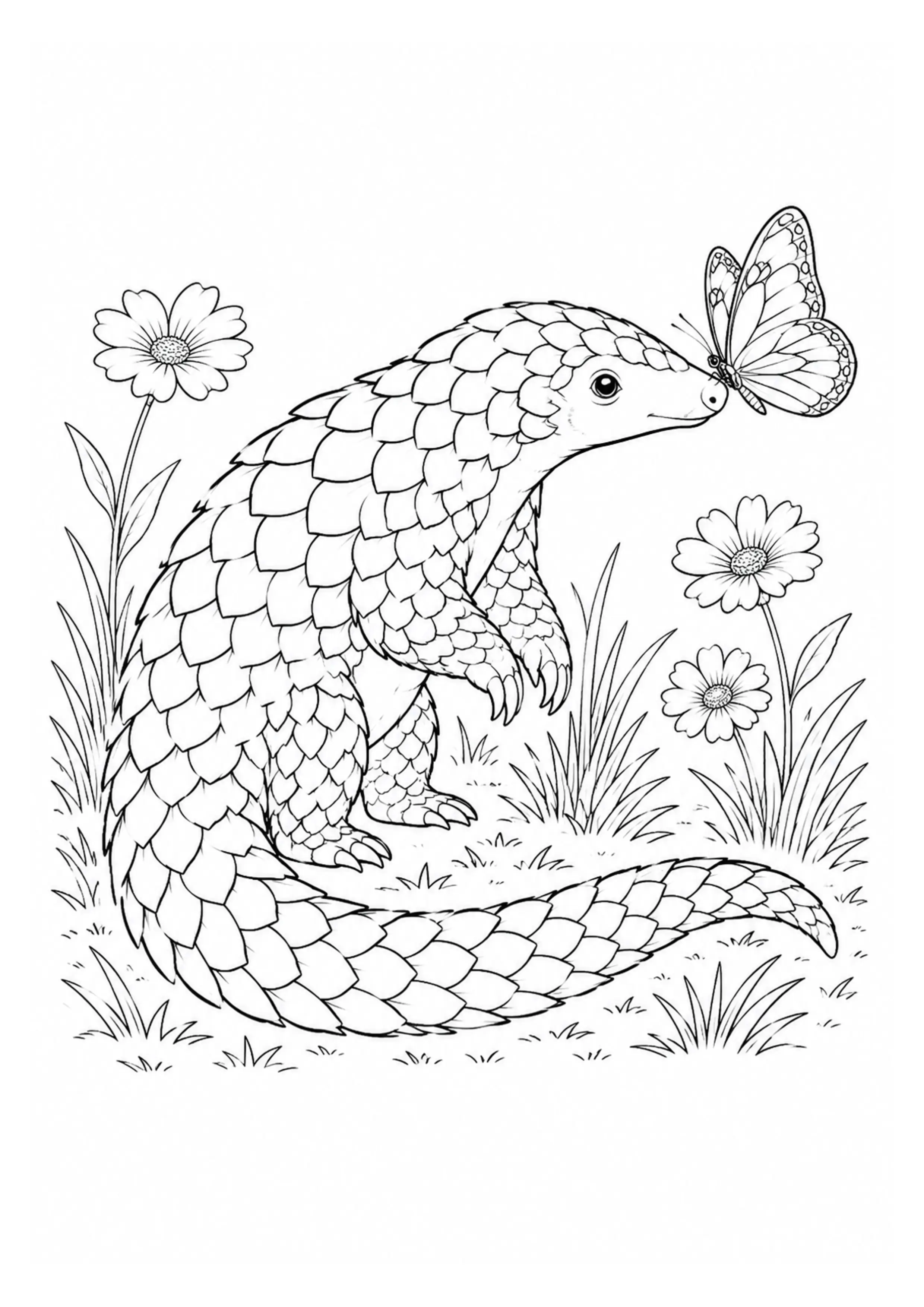 Coloriage Pangolin à imprimer – dessin n°11
