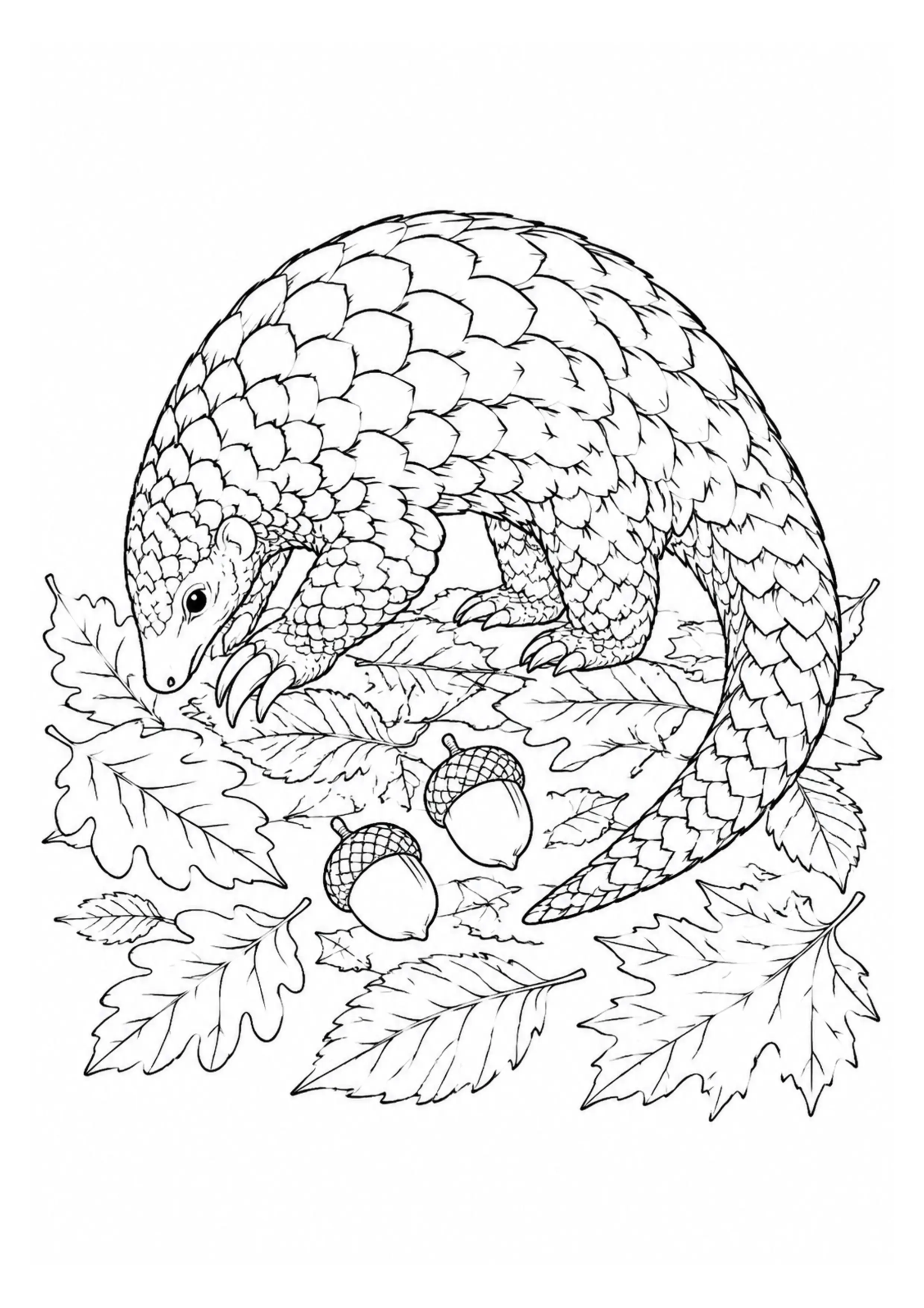 Coloriage Pangolin à imprimer – dessin n°12