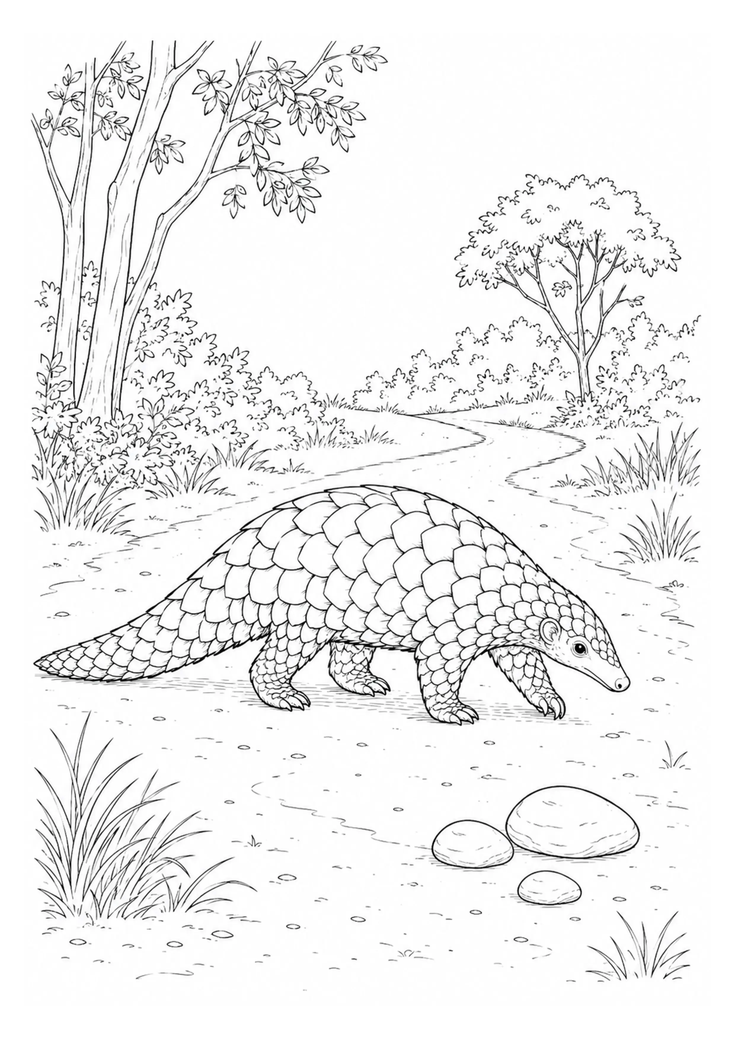 Coloriage Pangolin à imprimer – dessin n°13