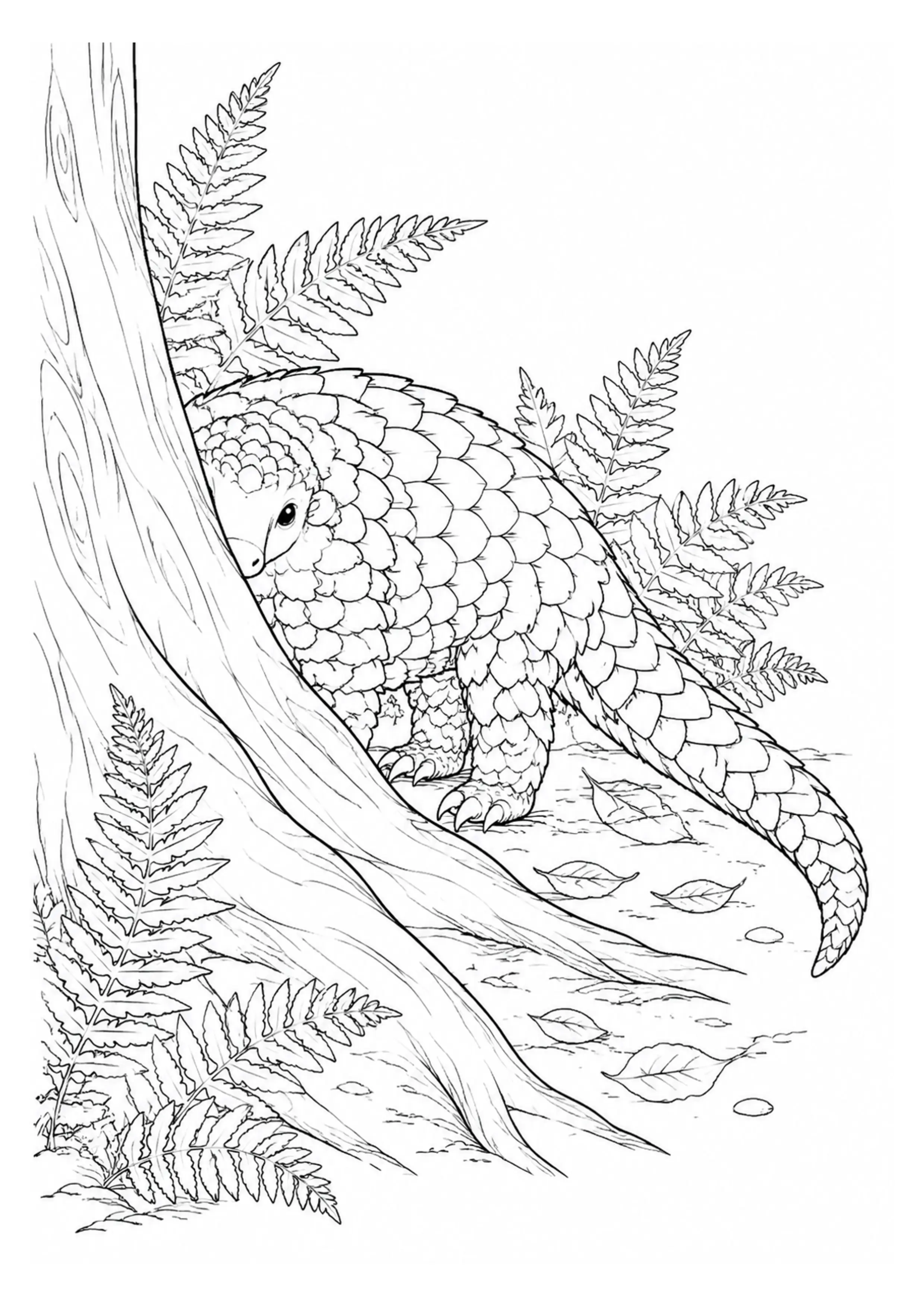 Coloriage Pangolin à imprimer – dessin n°14