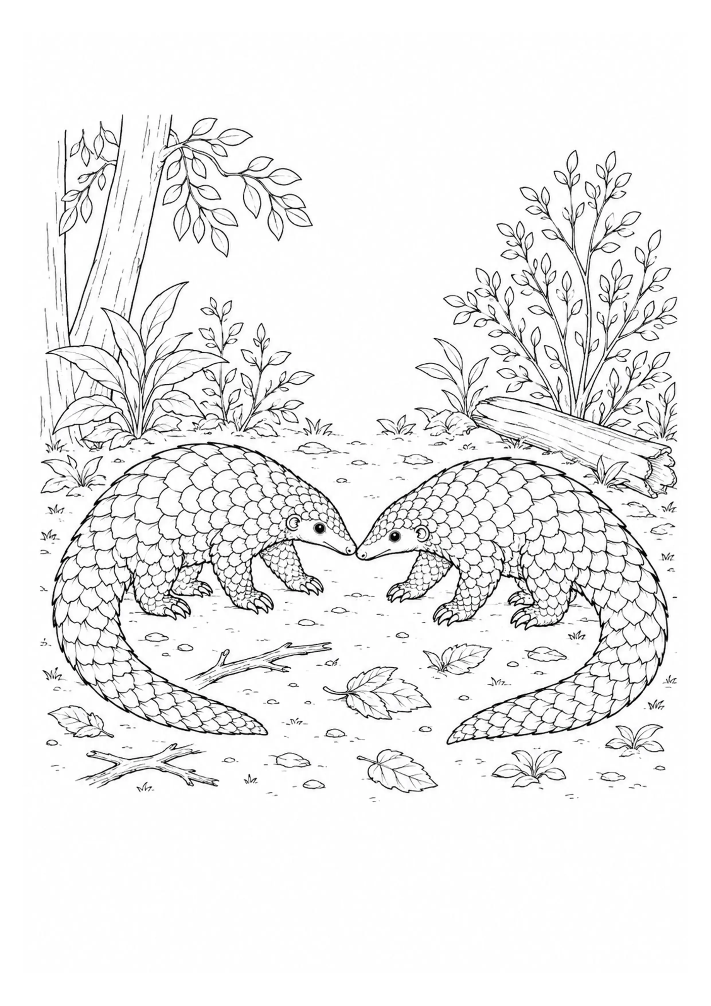 Coloriage Pangolin à imprimer – dessin n°15