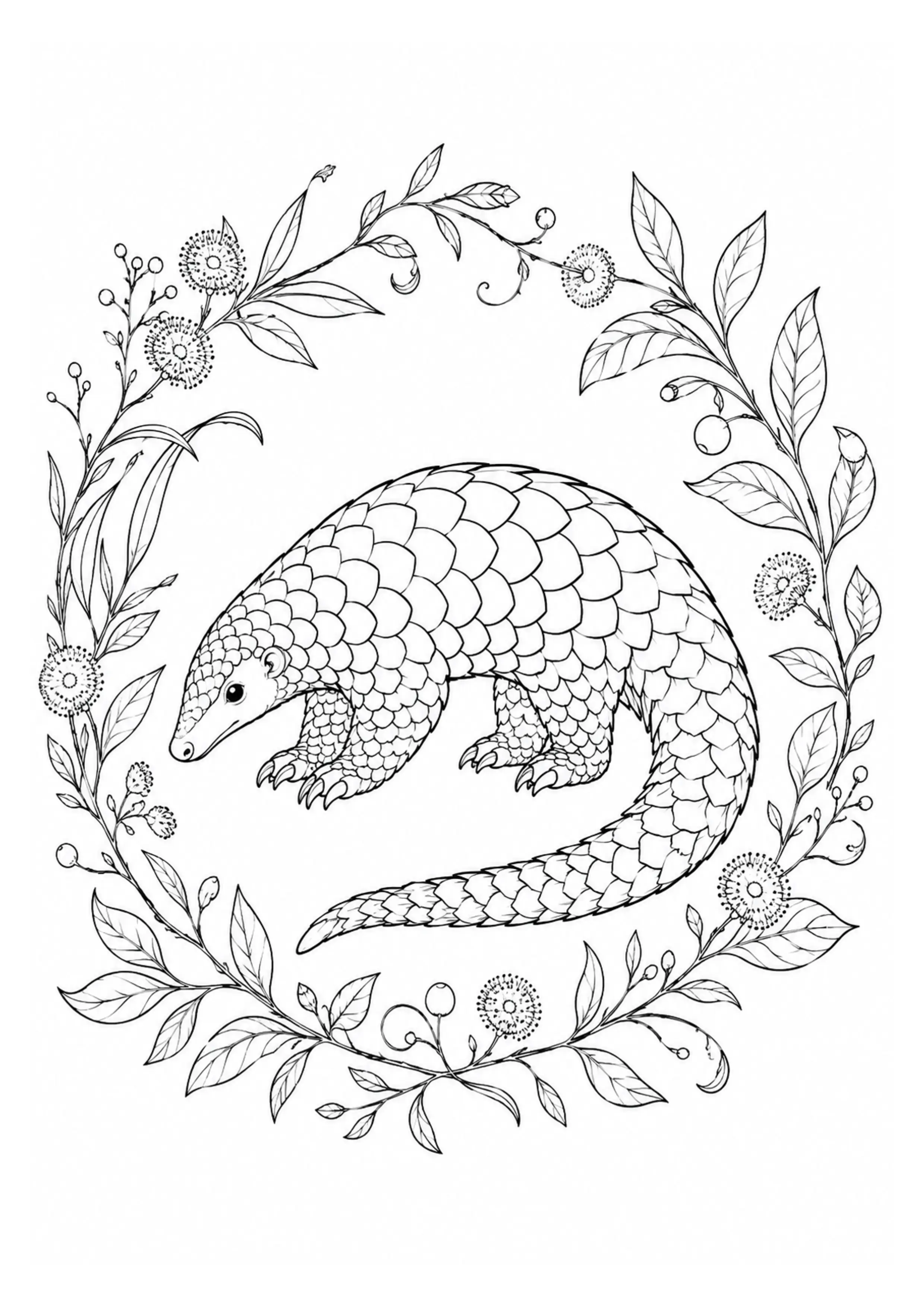 Coloriage Pangolin à imprimer – dessin n°16