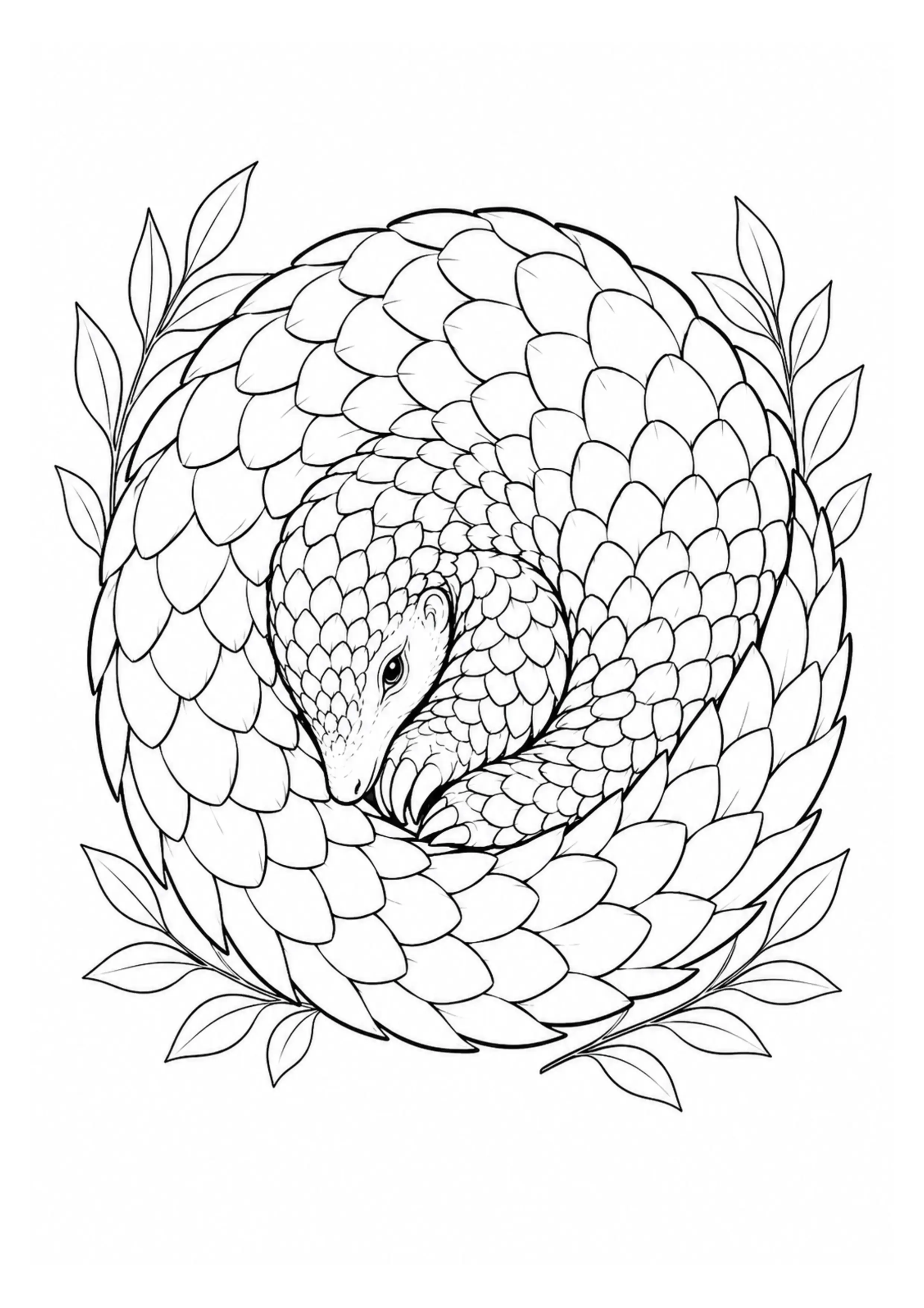 Coloriage Pangolin à imprimer – dessin n°17