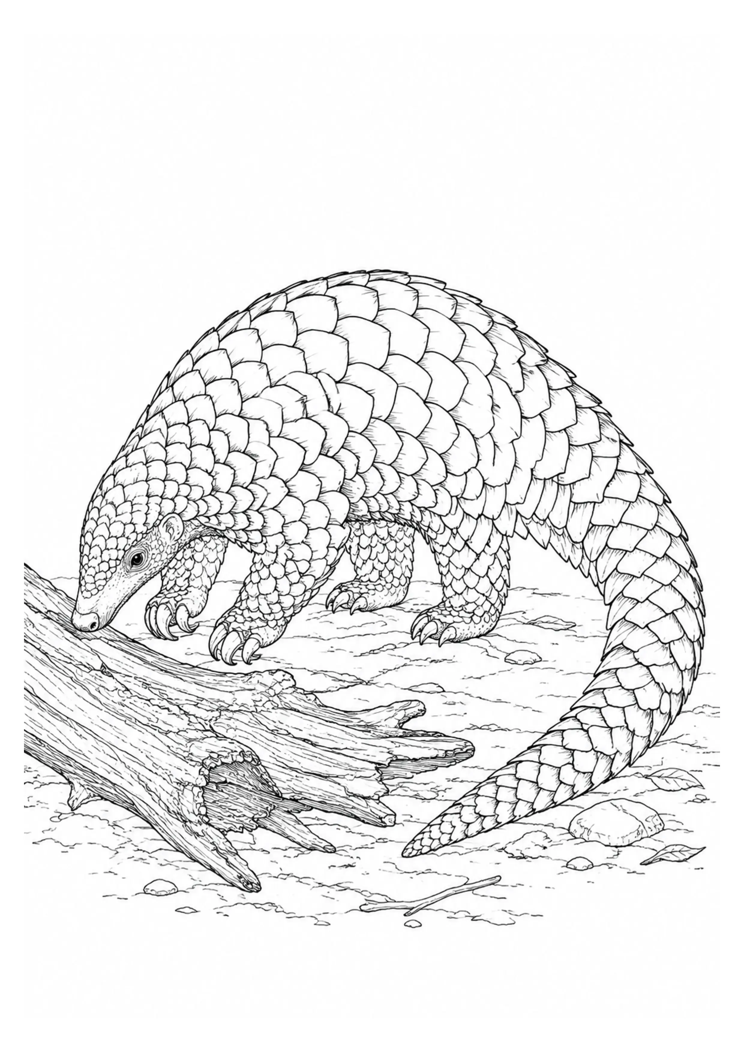 Coloriage Pangolin à imprimer – dessin n°18