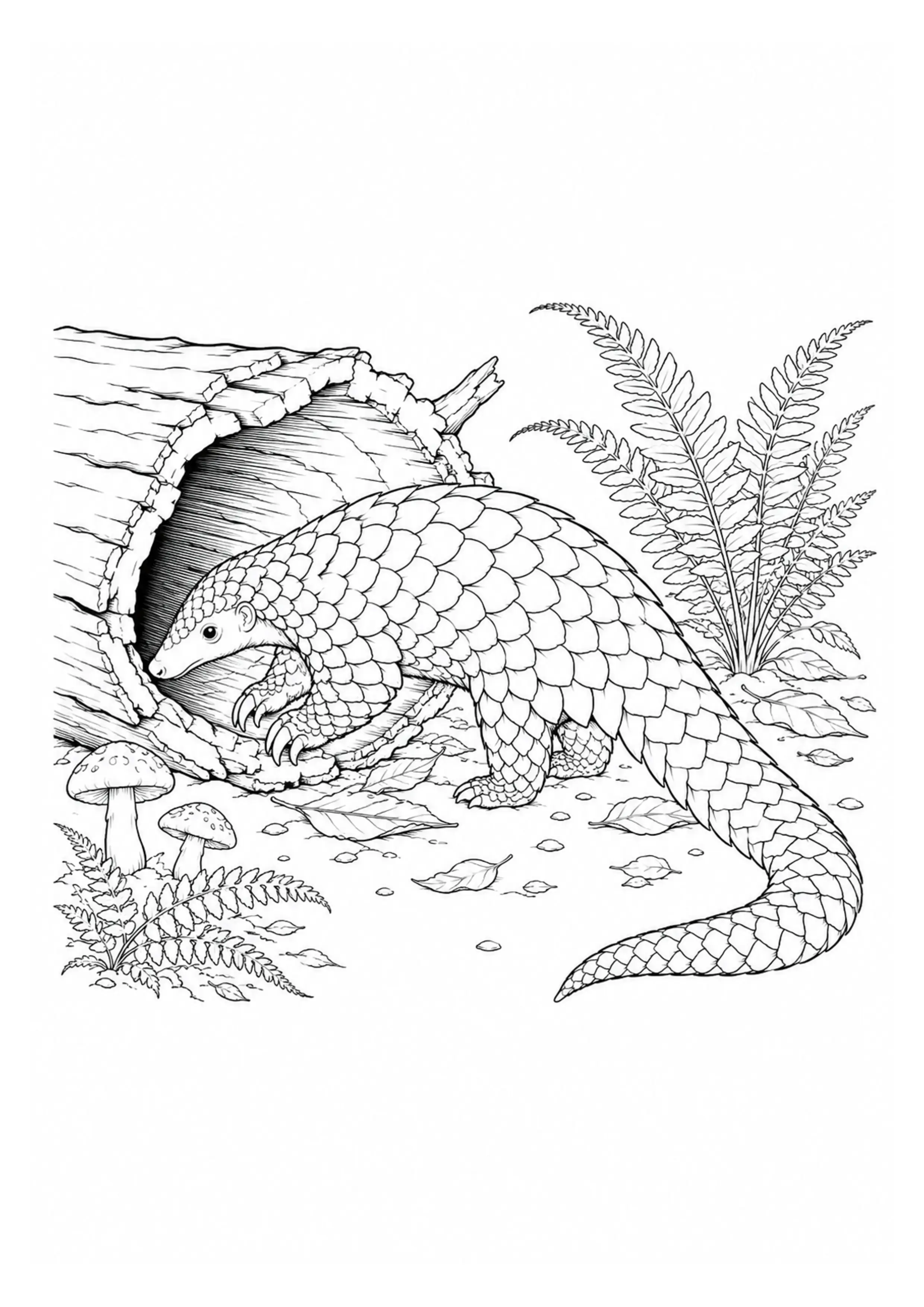 Coloriage Pangolin à imprimer – dessin n°19