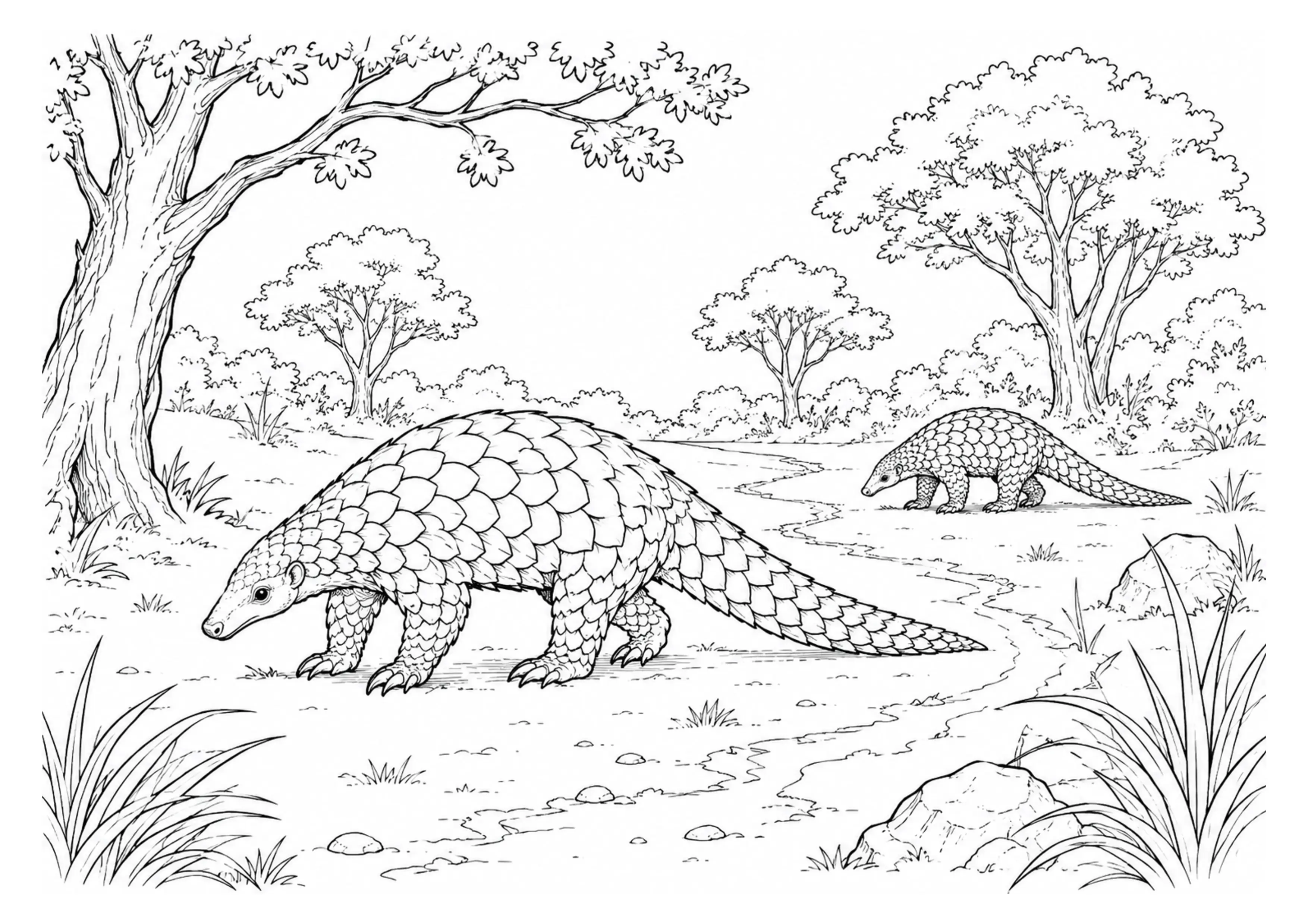 Coloriage Pangolin à imprimer – dessin n°20