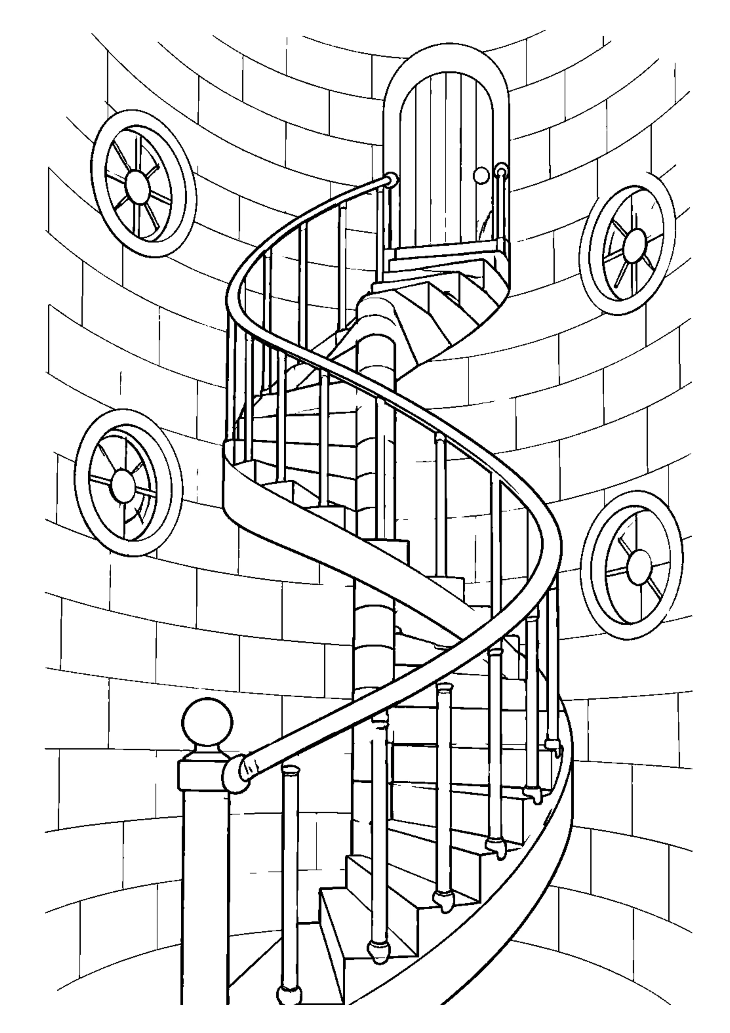 Coloriage Phare au bord de mer à imprimer – dessin 3
