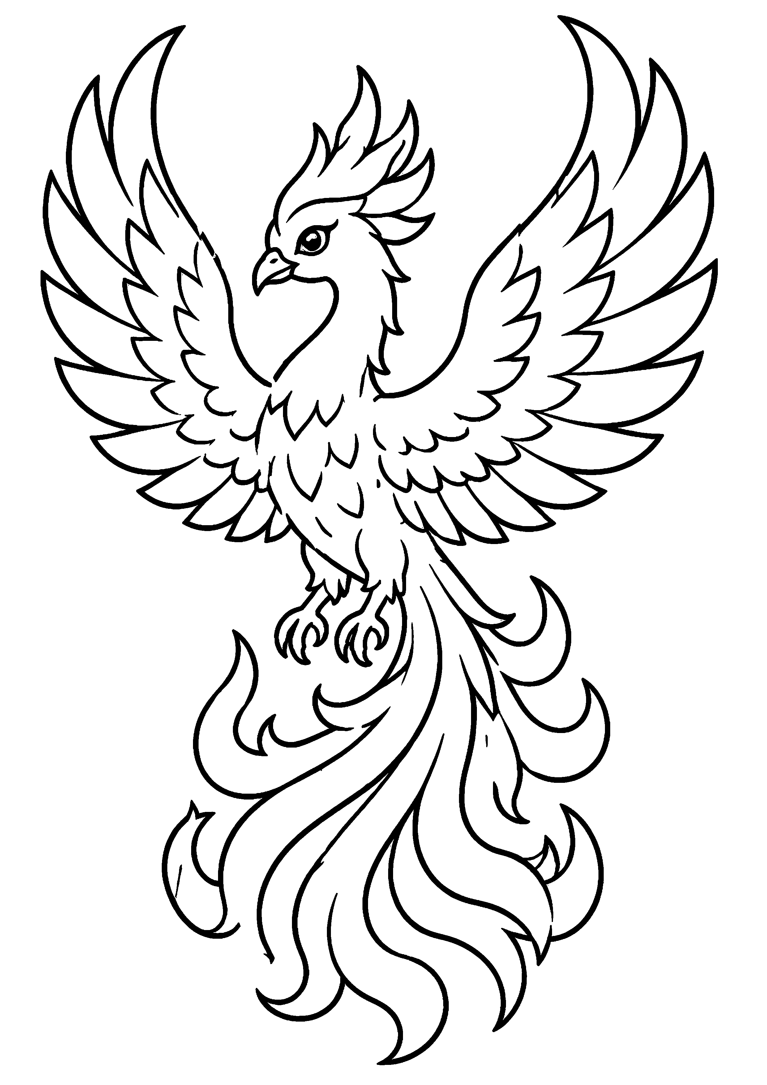 Coloriage Phénix à imprimer – dessin 1