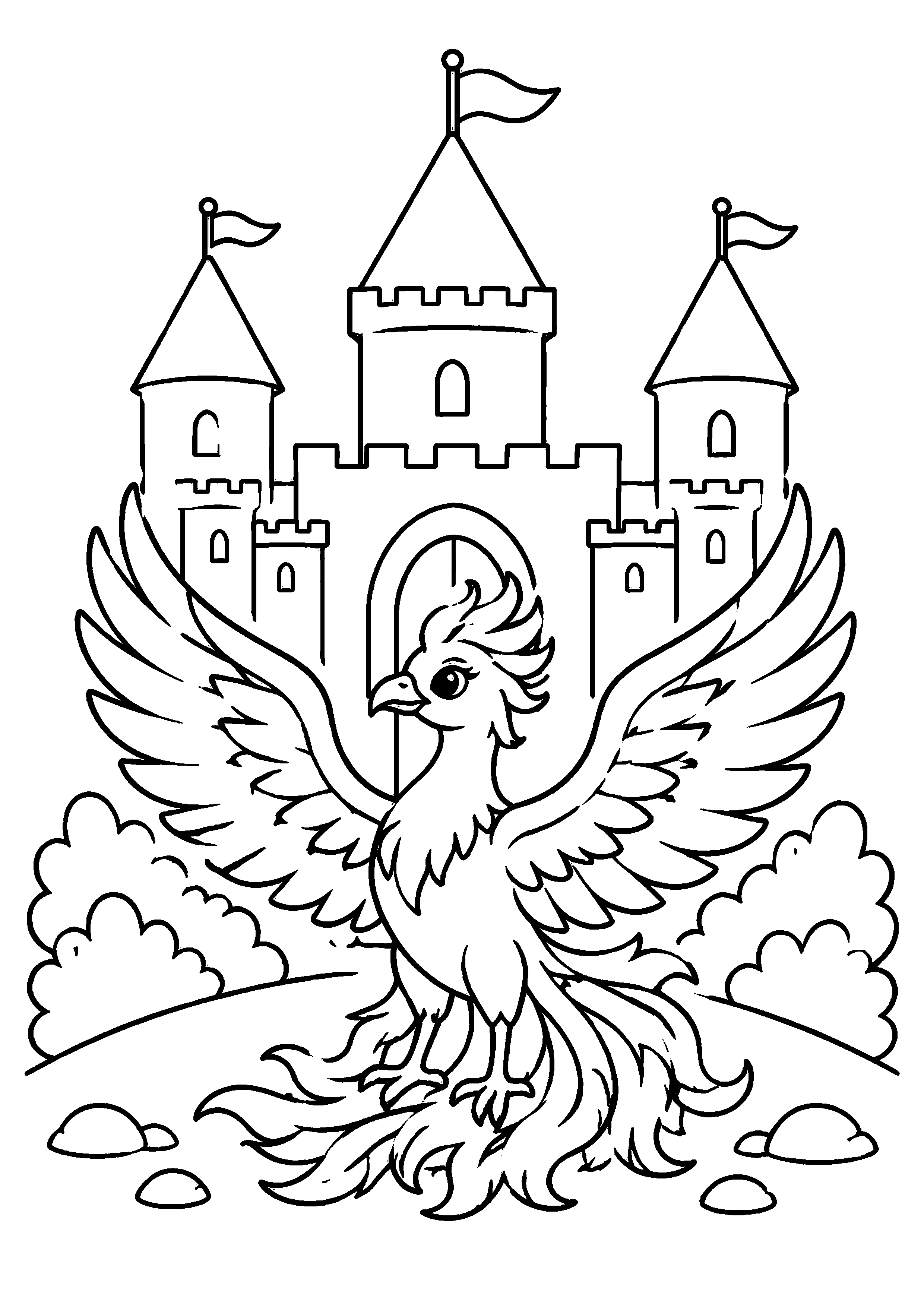 Coloriage Phénix à imprimer – dessin 4