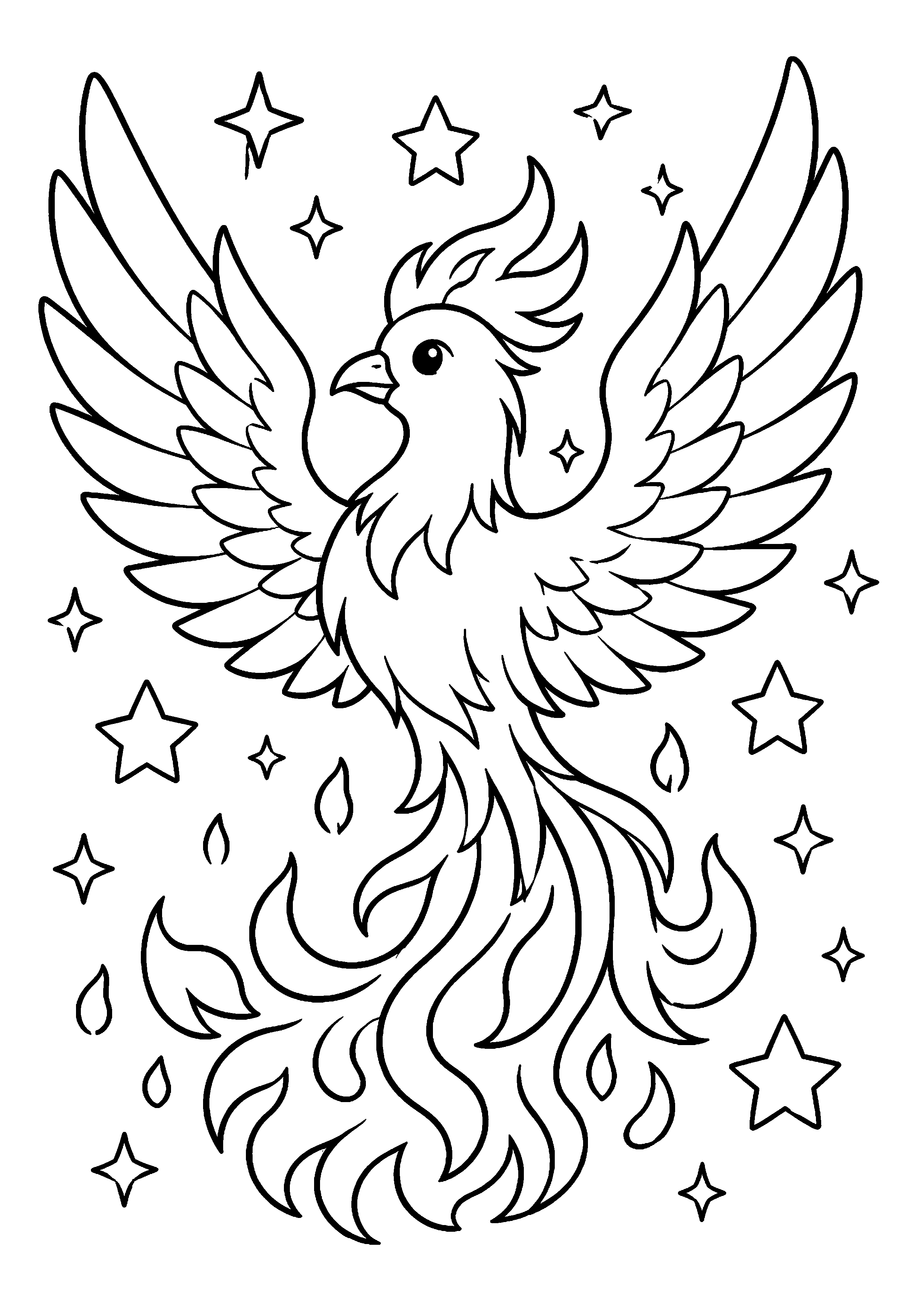 Coloriage Phénix à imprimer – dessin n°5