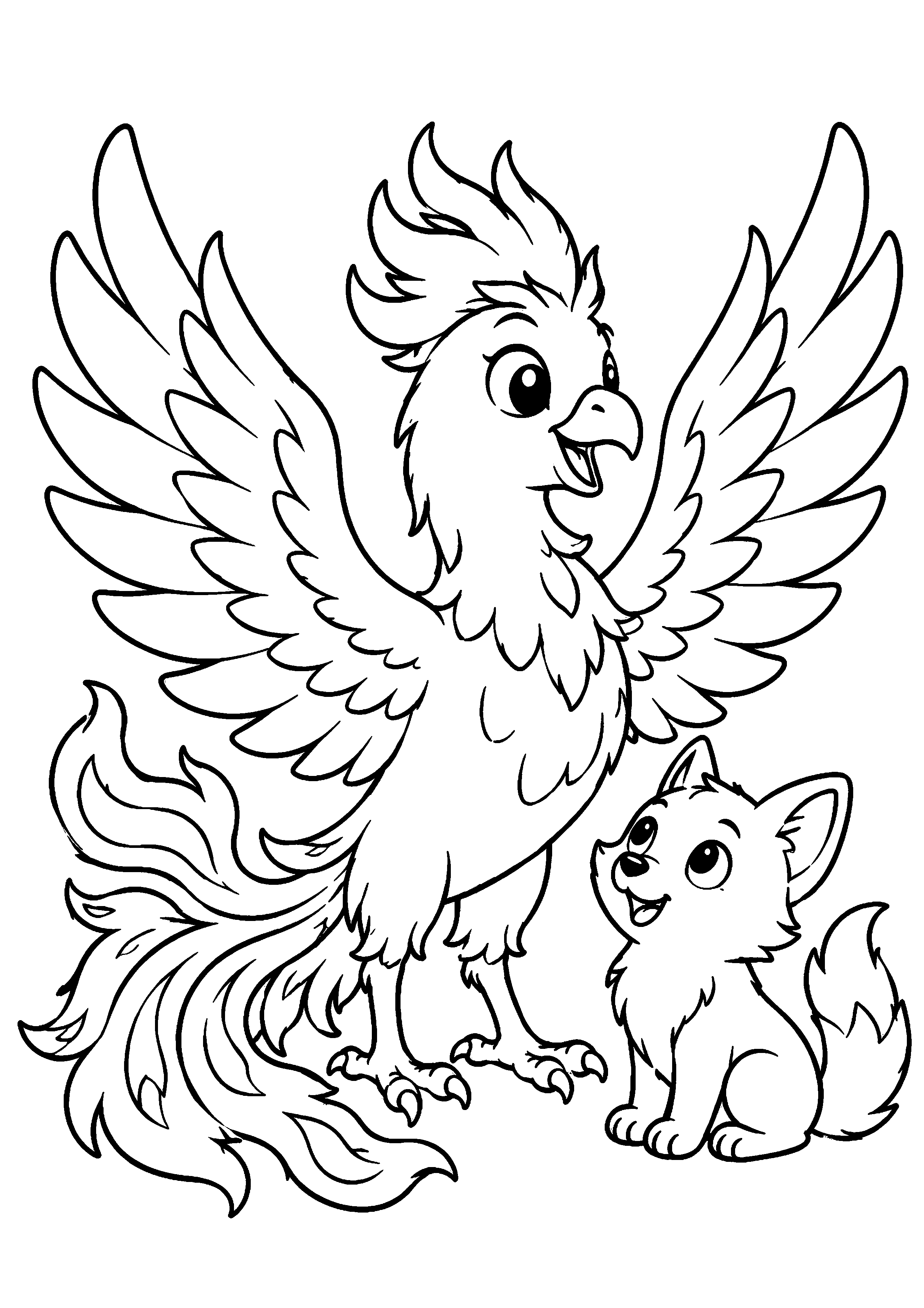 Coloriage Phénix à imprimer – dessin n°6